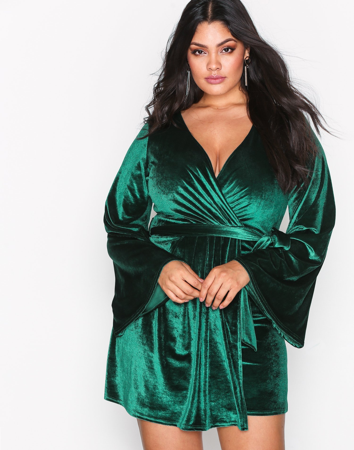 Loose Wrap Velvet Dress