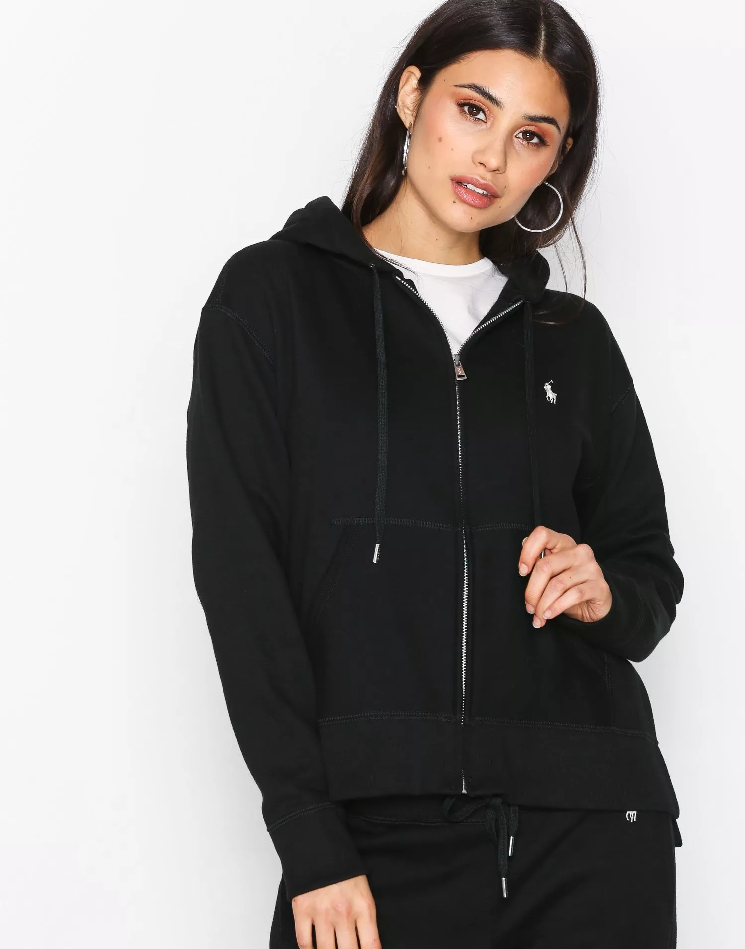 Black polo hotsell zip up jacket