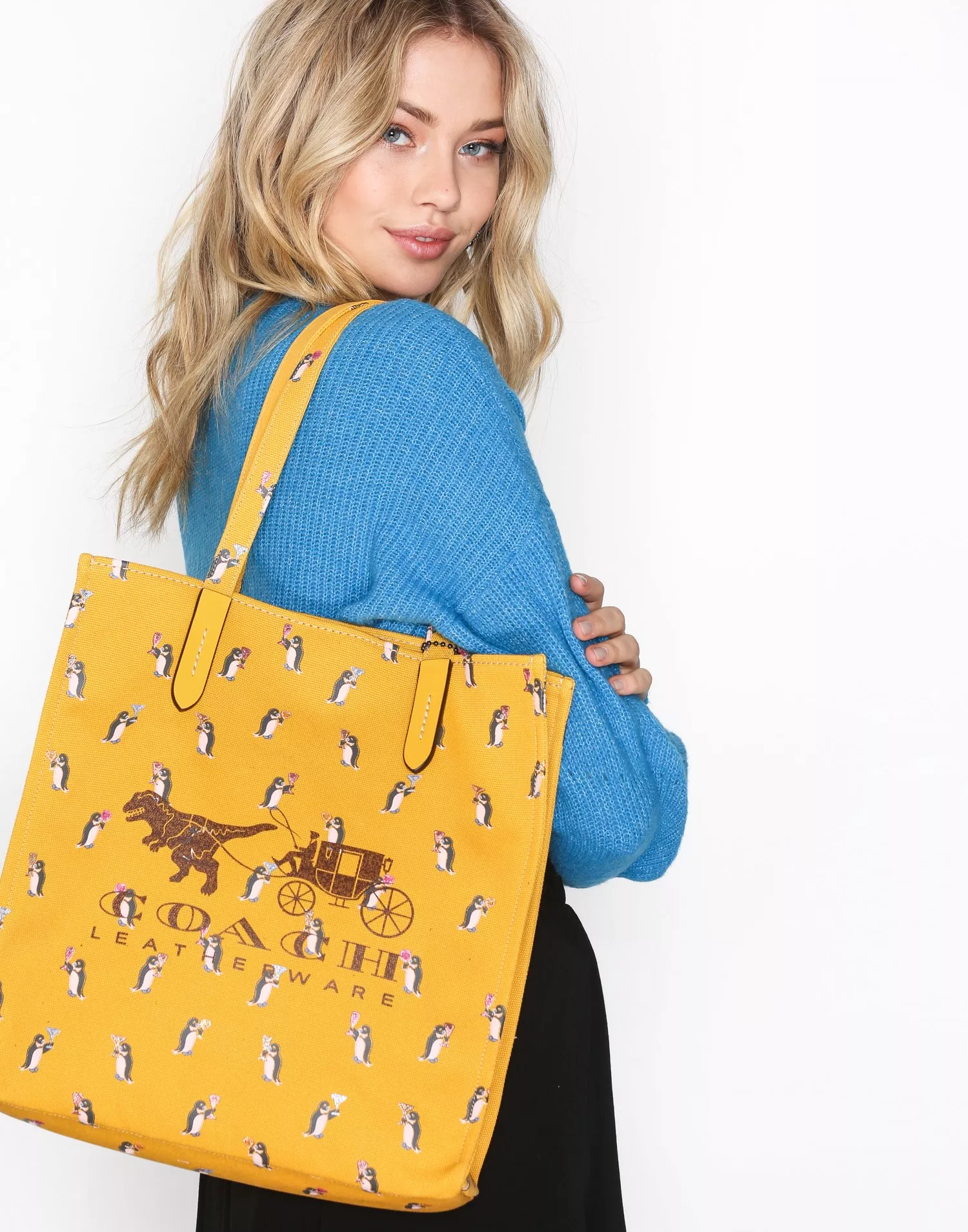 Coach tote online yellow