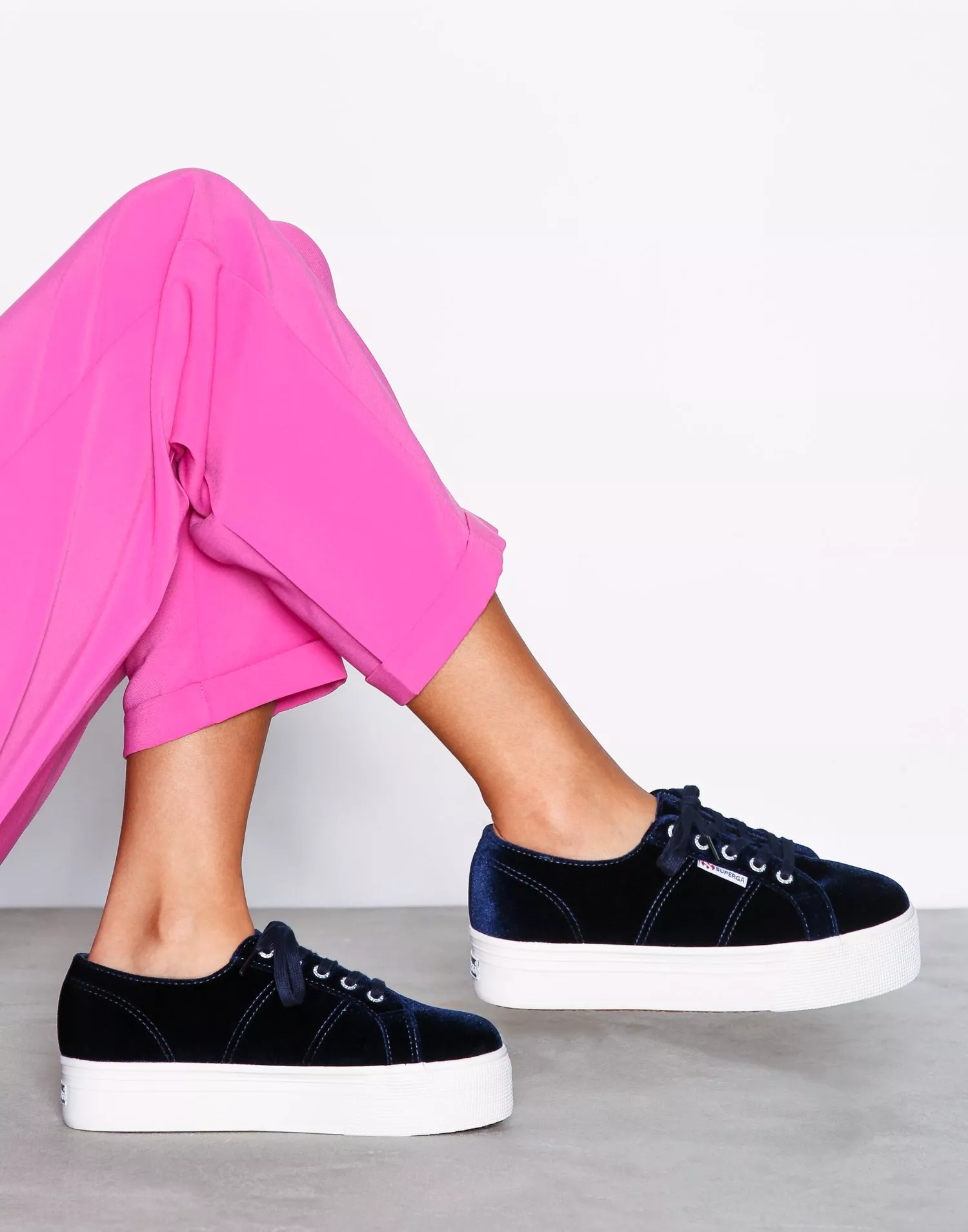 Superga velvet clearance blue