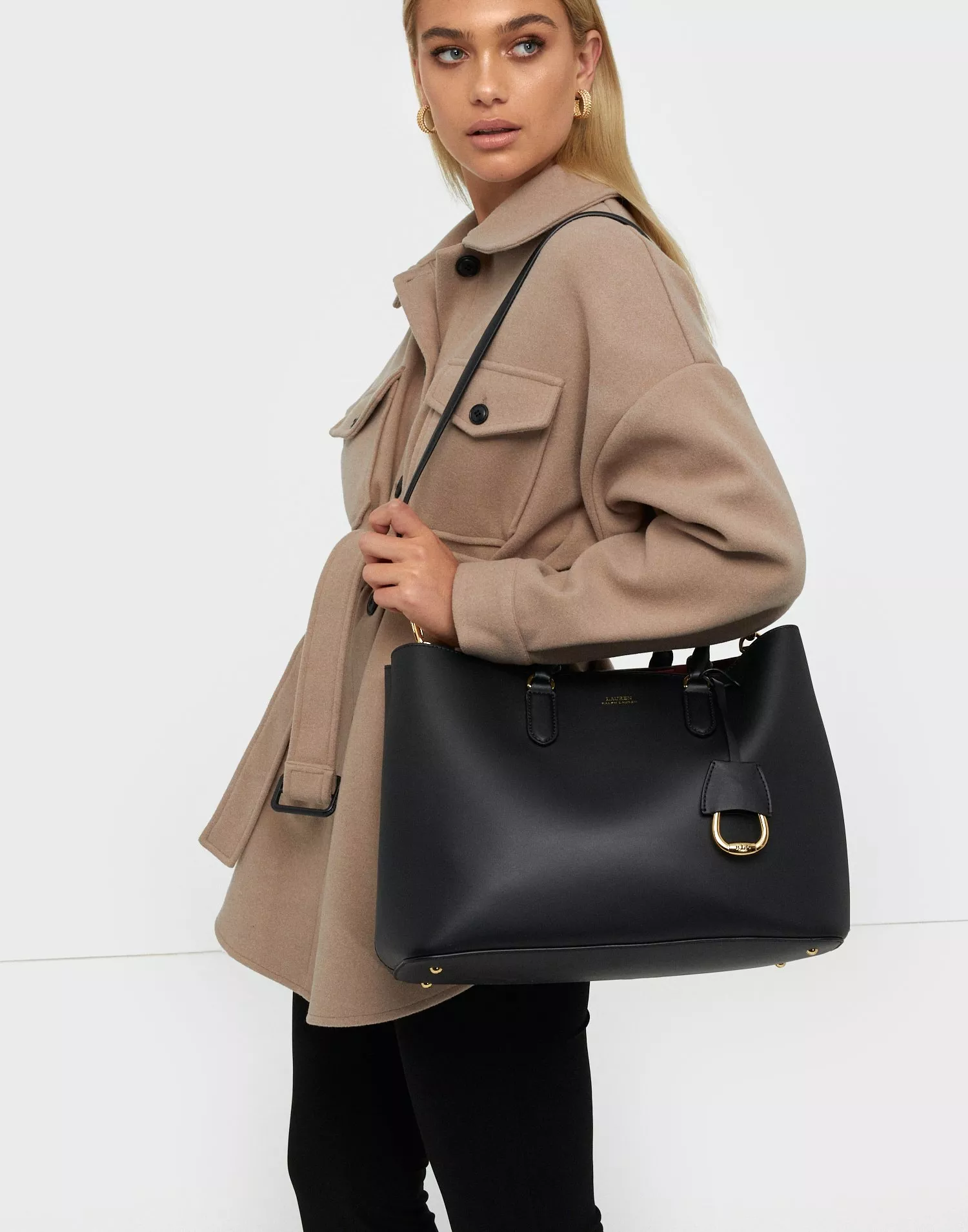 Leather marcy satchel hotsell ralph lauren