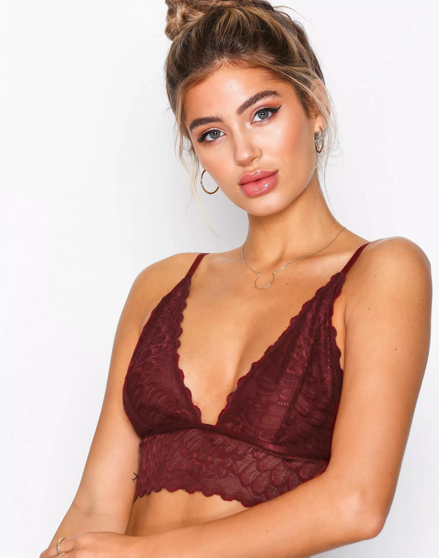 Medium red Lola Longline Bra