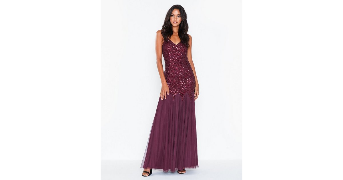 Maya sequin cami godet fishtail store maxi dress