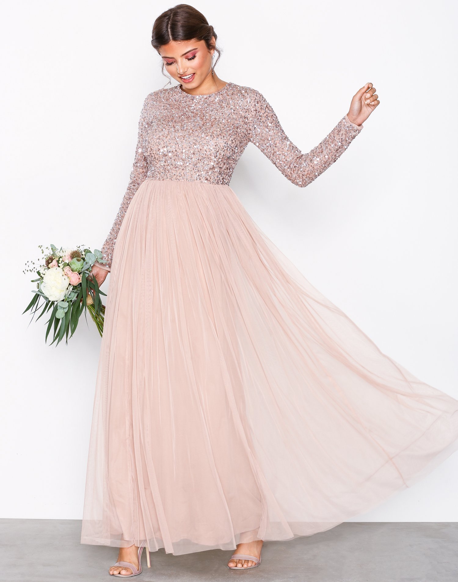 Delicate Sequin Maxi Dress