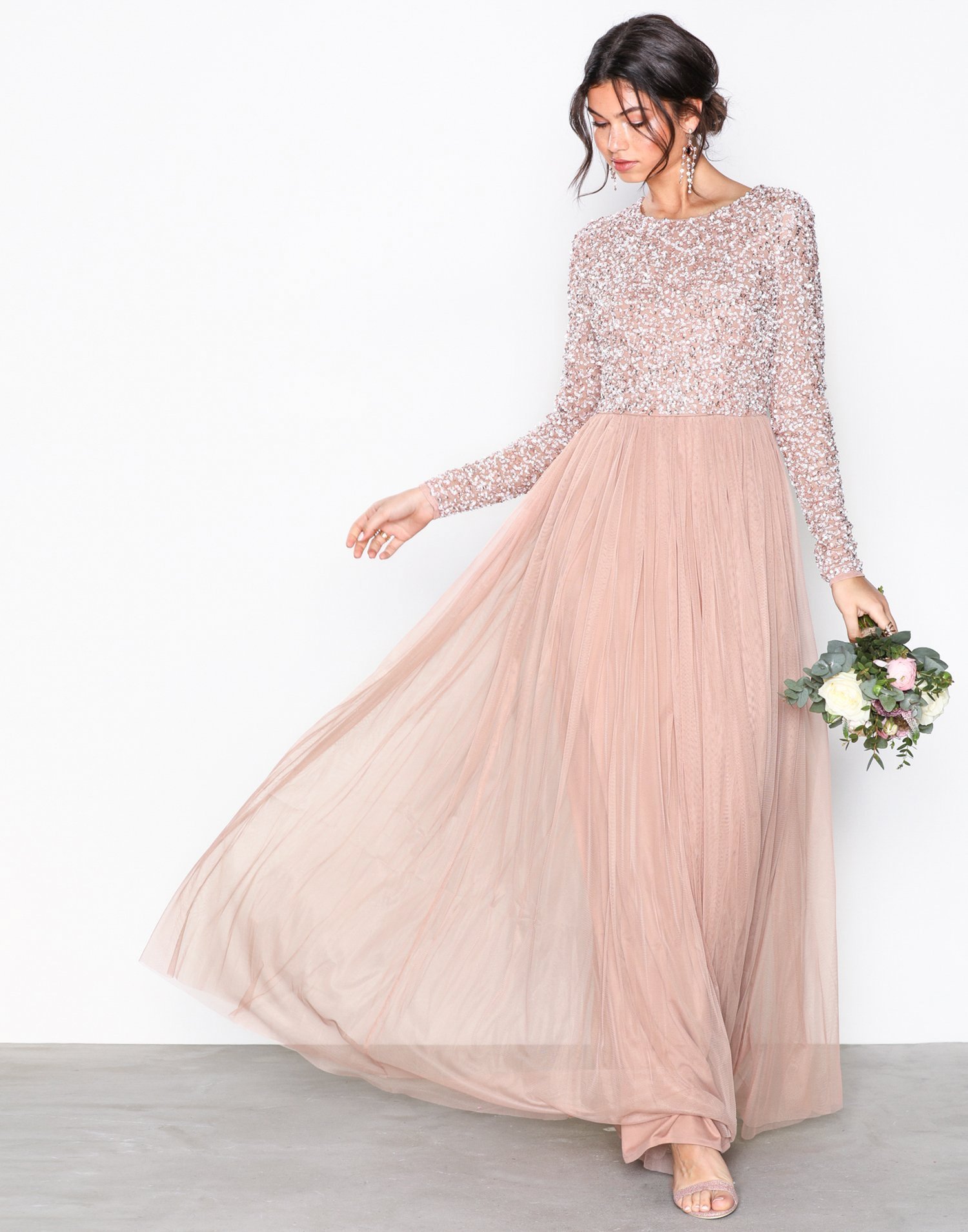 Delicate Sequin Maxi Dress