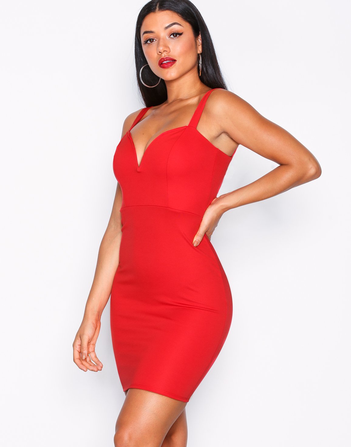 Metal Plunge Bodycon