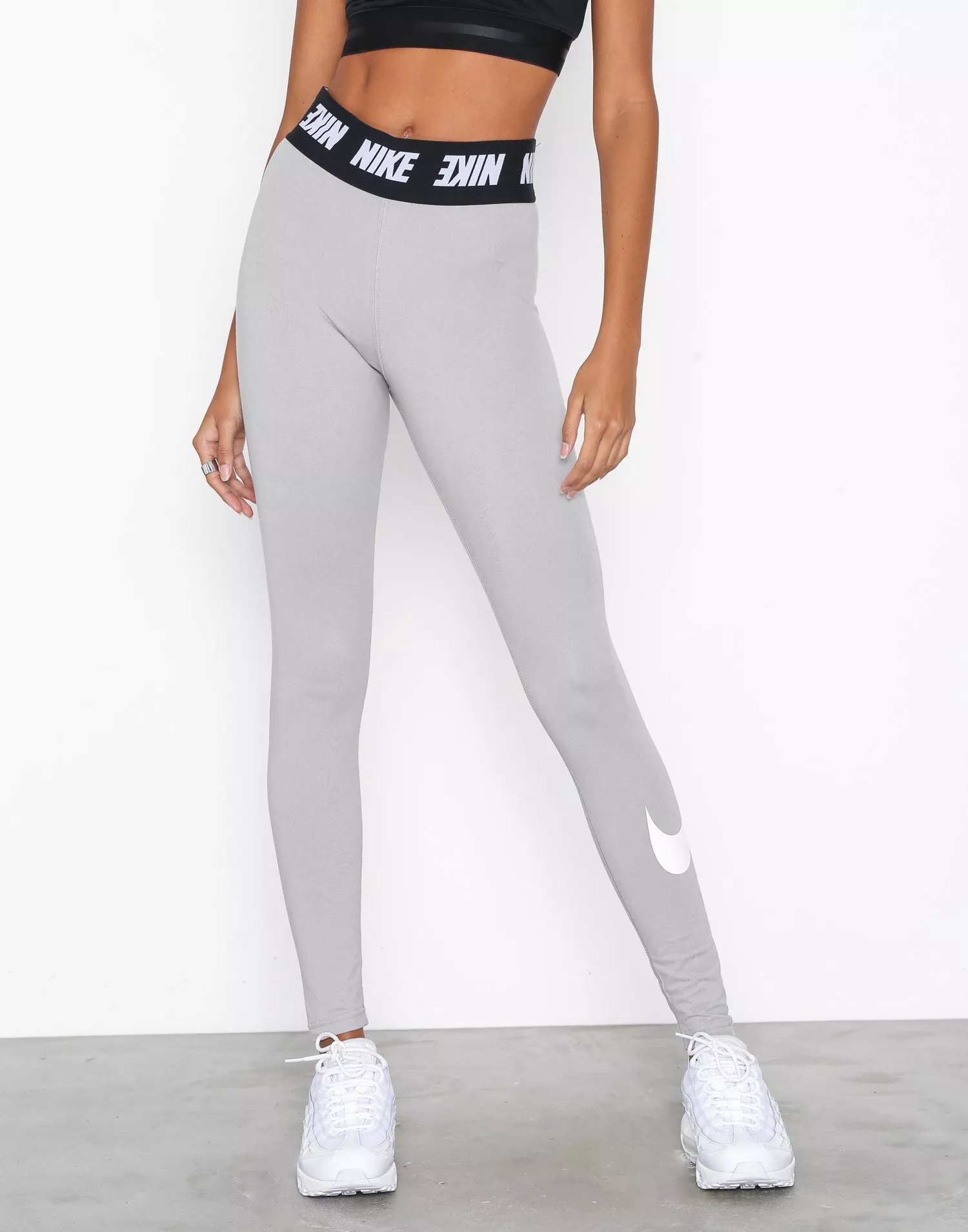 Nike W NSW Lggng Club Hw Leggings Women Grey/White - L - Leggings