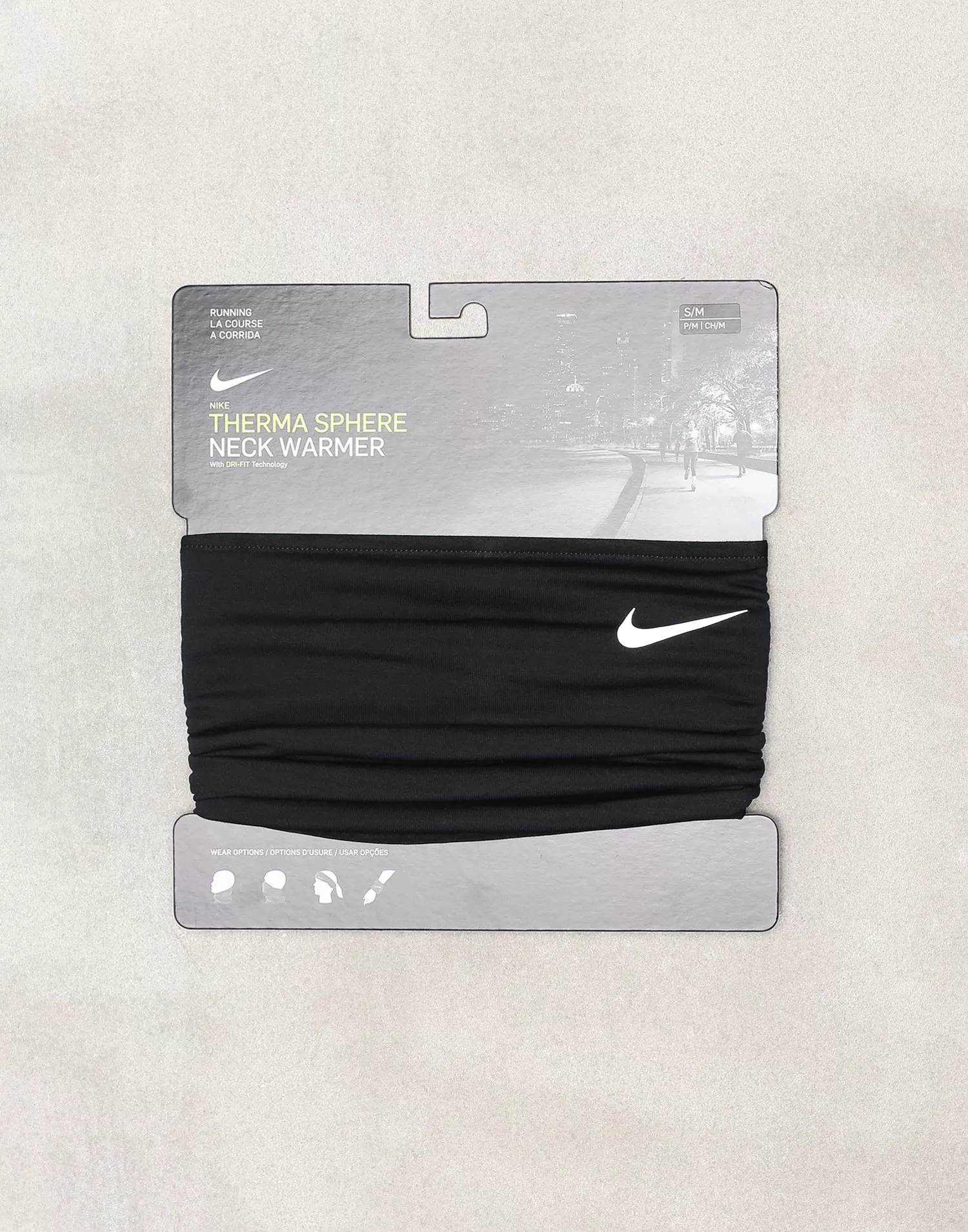 Buy Nike THERMA SPH NECK WARMER RUN - Black/Silver