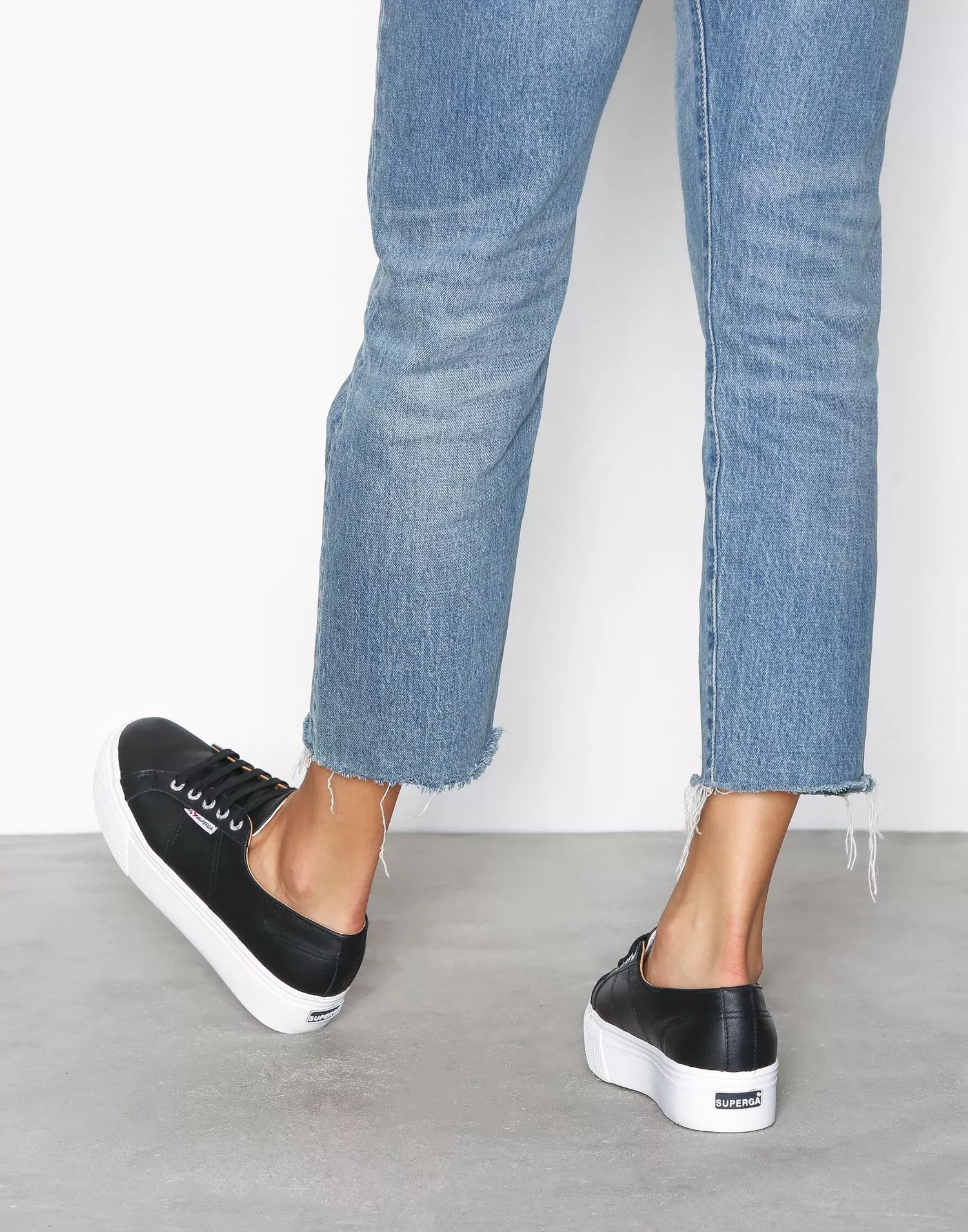 Buy Superga 2790 Nappa Leaw Black White Nelly