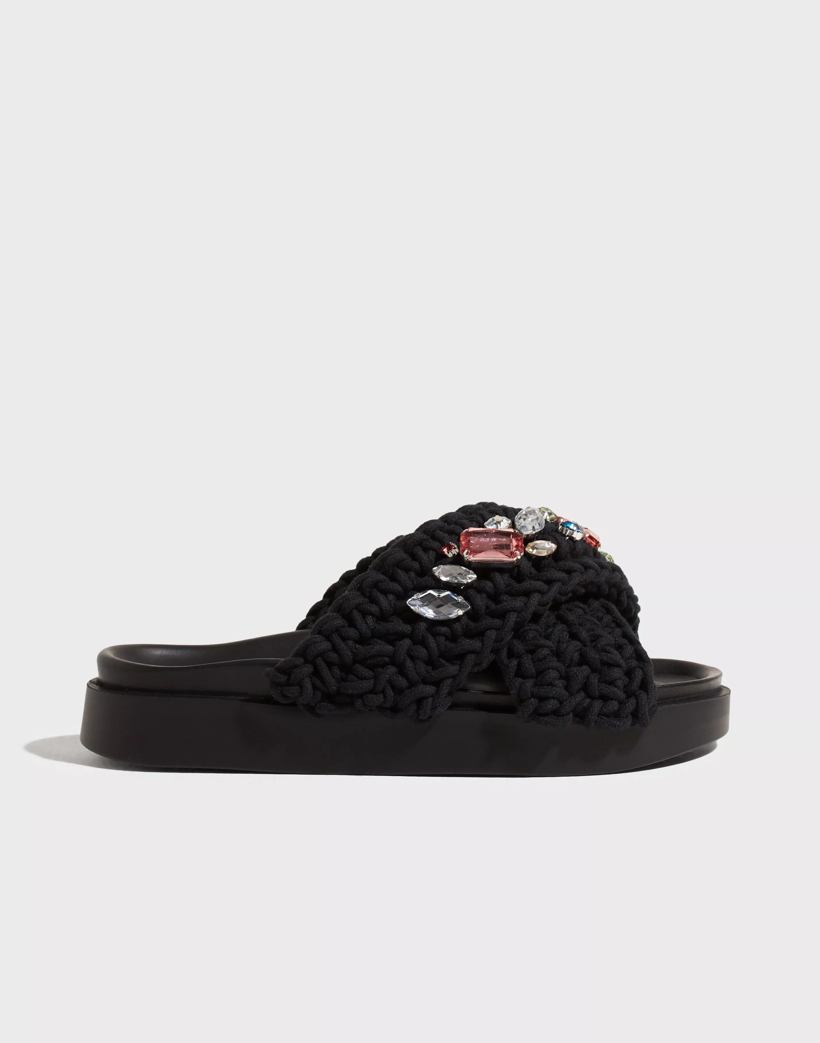 Buy Inuikii Slipper Woven Stones Black Nelly