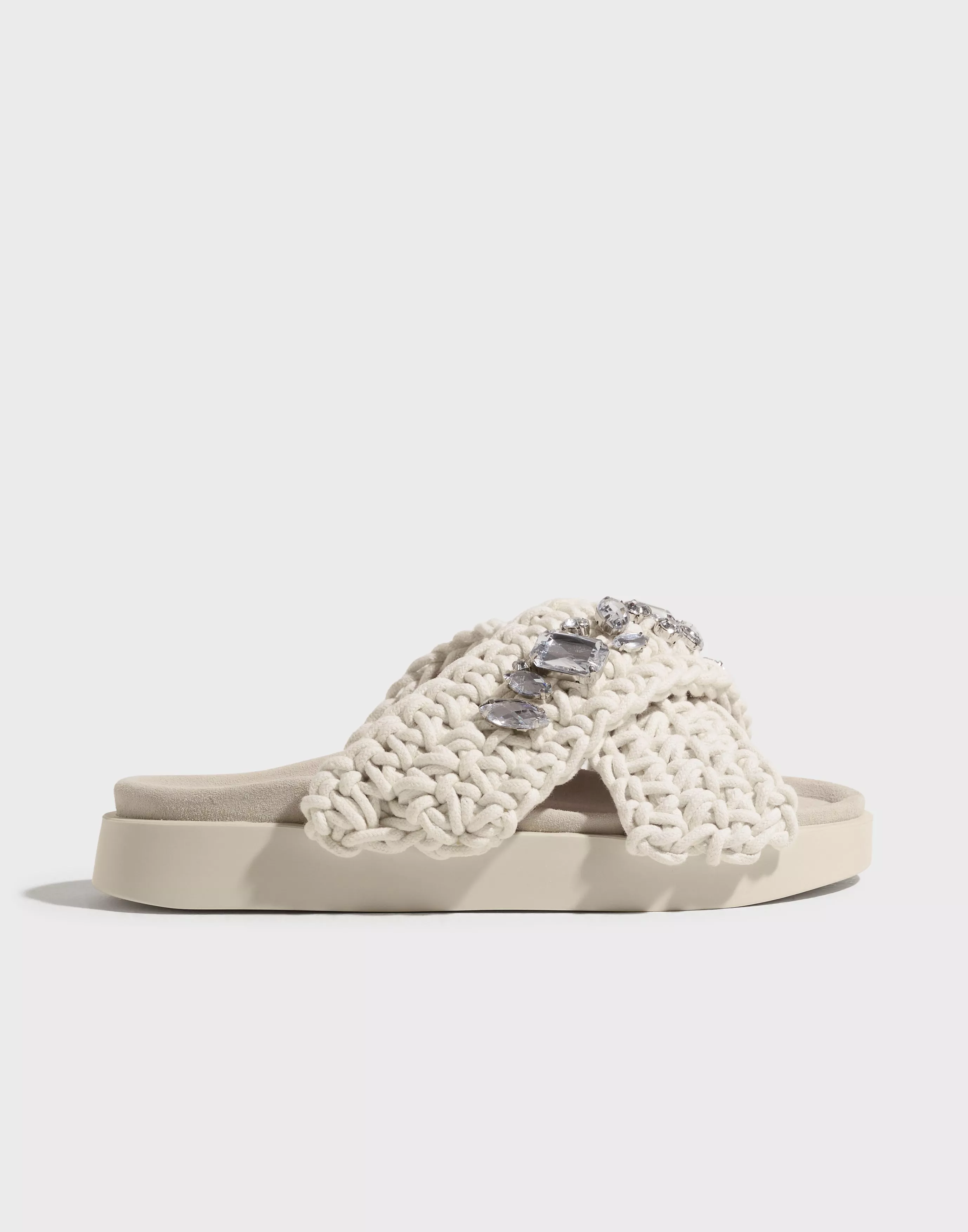 Inuikii slipper woven stones white new arrivals