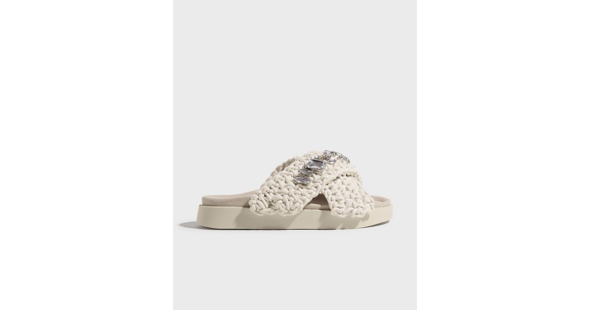 Inuikii sandal woven online stone white