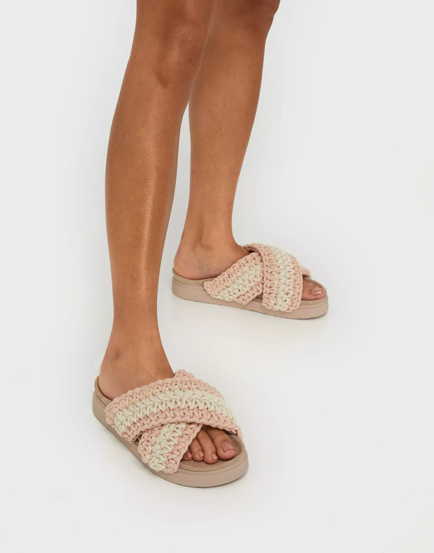 Buy Inuikii Slipper Woven White Pink Nelly