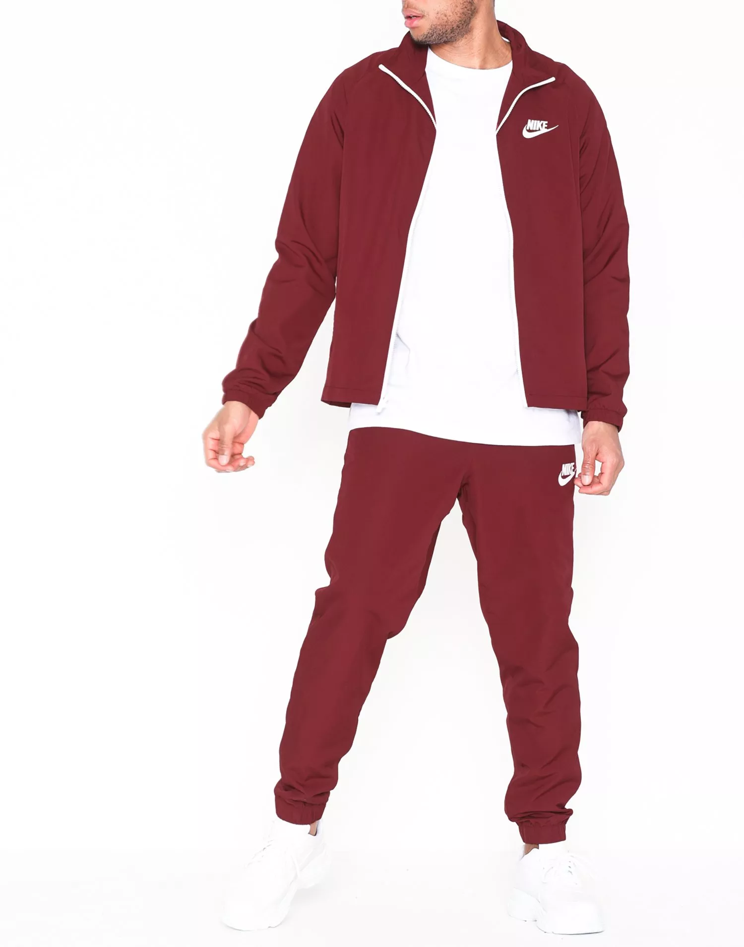 Burgundy nike outlet jogging suit