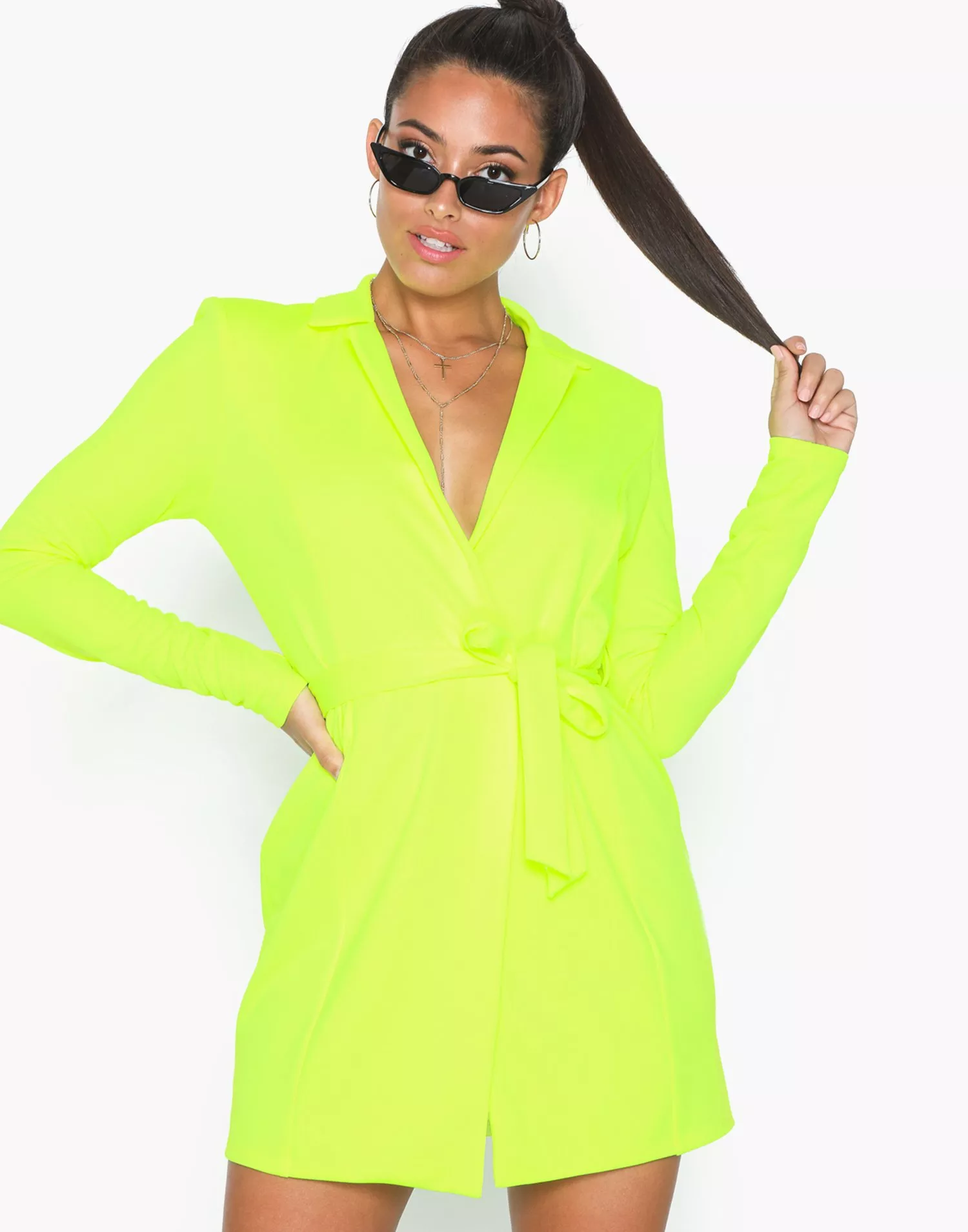 Neon store blazer dress