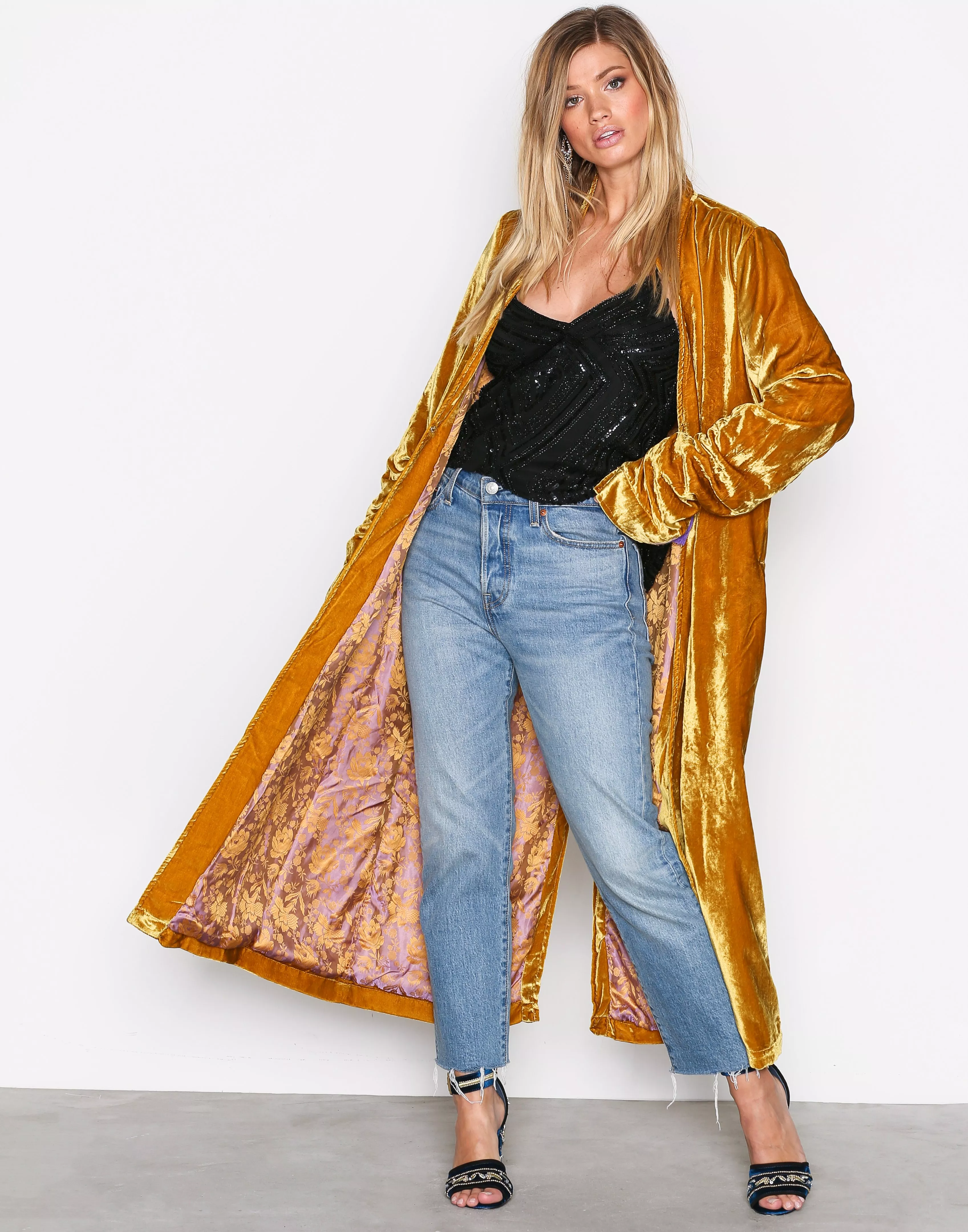 Free People Dhalia Velvet Duster