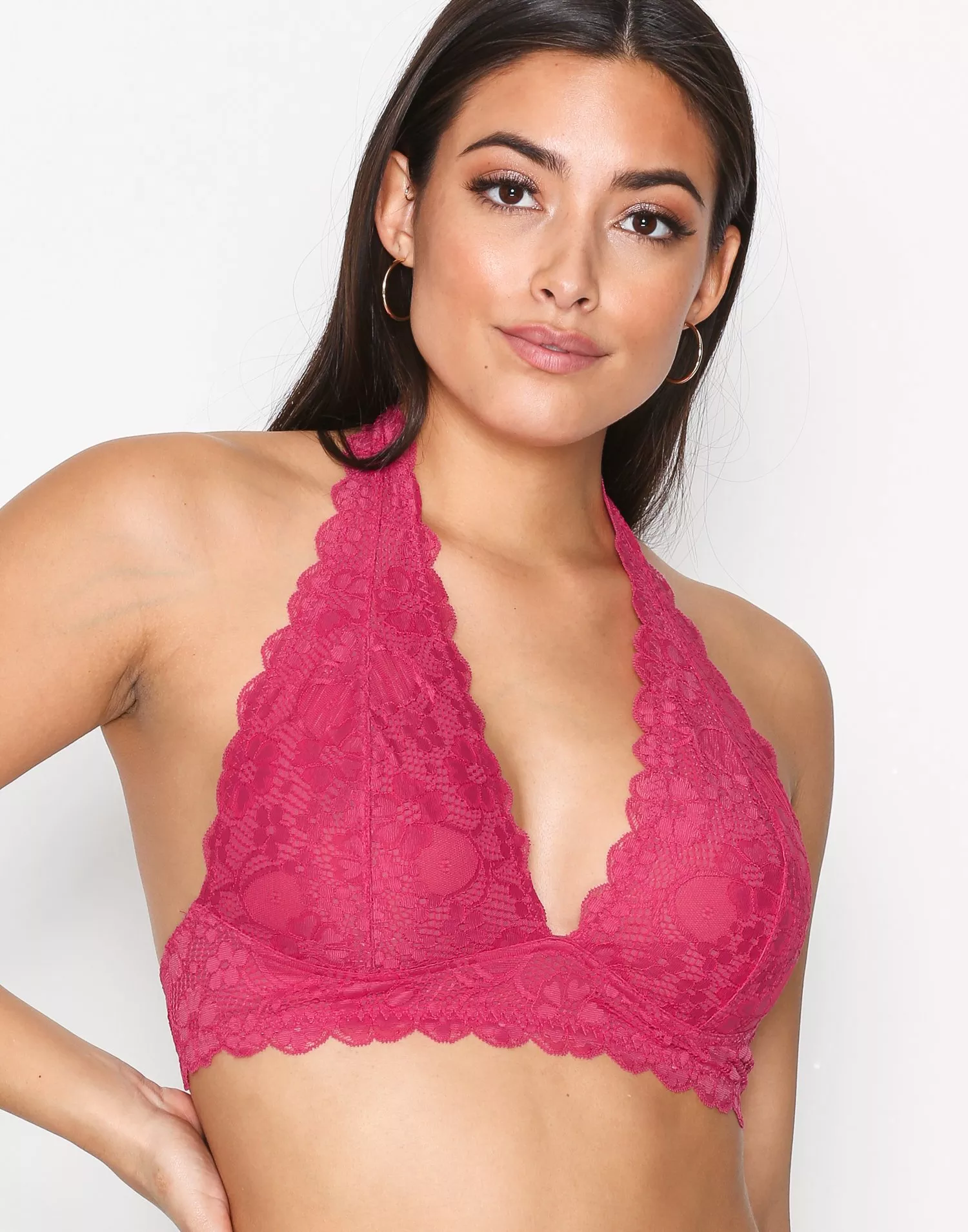 Intimately Free People Womens Galloon Lace Halter Bralette Pink M :  : Clothing, Shoes & Accessories