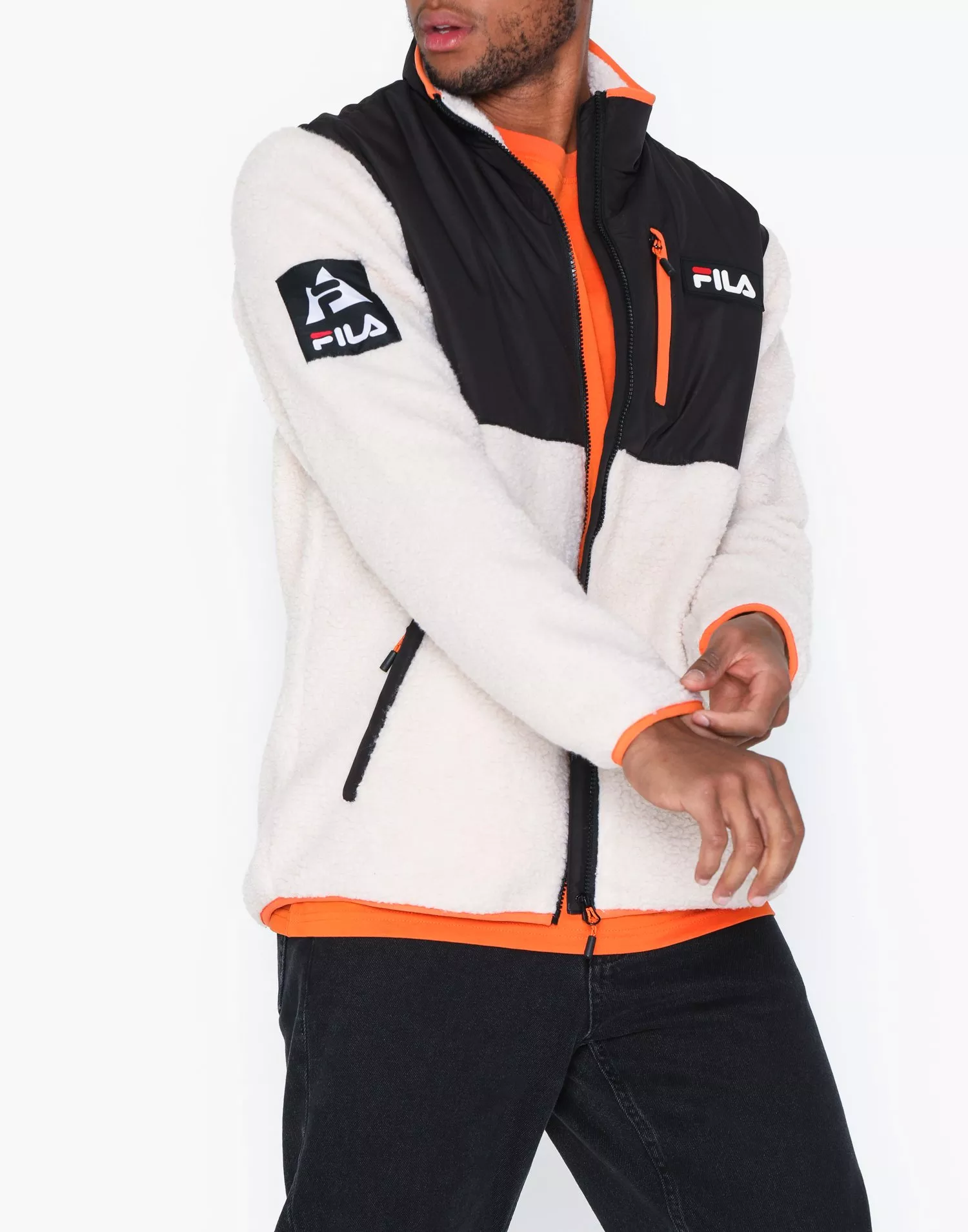 Buy Fila Hadi Fleece Jacket White Grey Black NLY Man