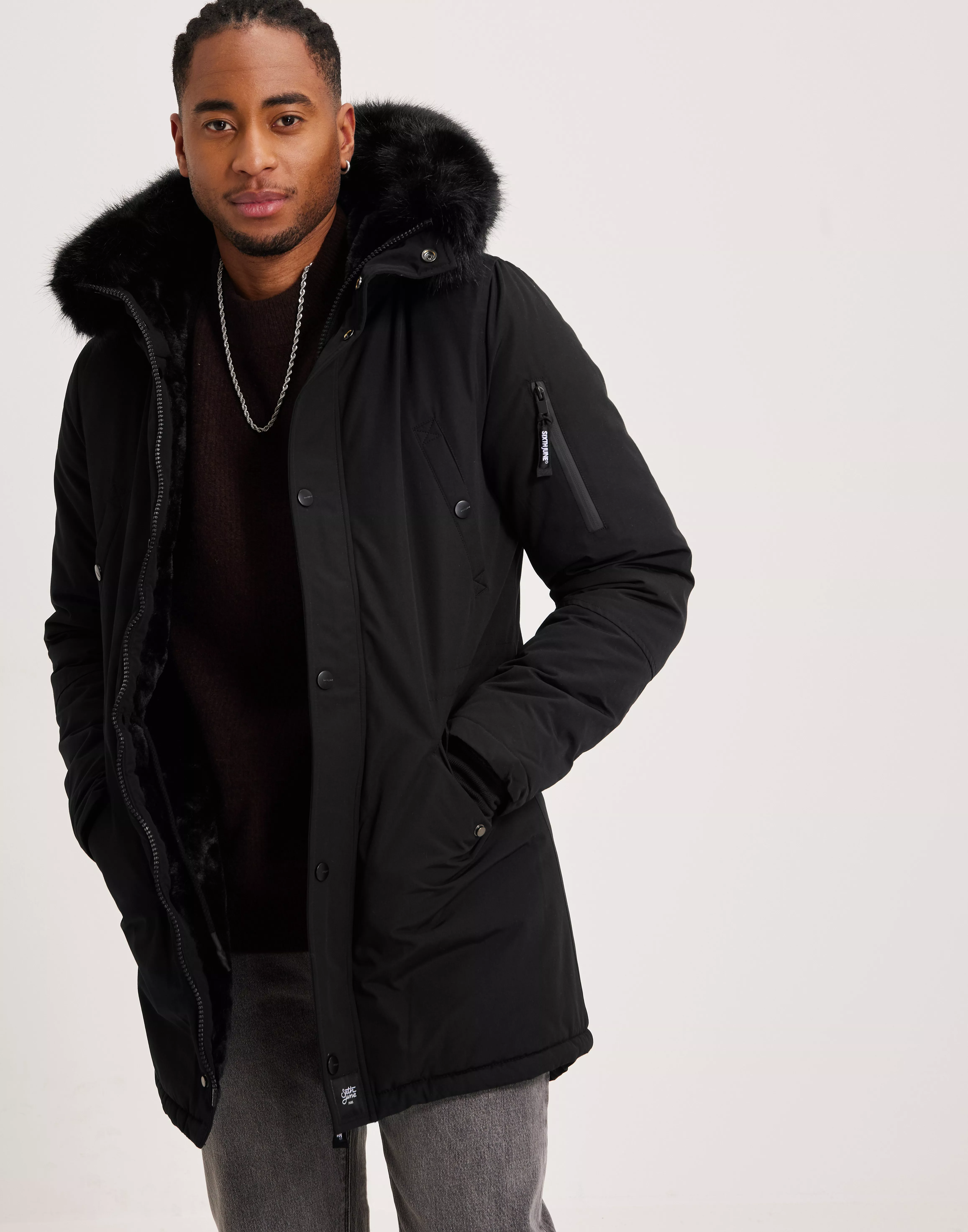 Buy Sixth June Polycotton Parka Black NLYMAN