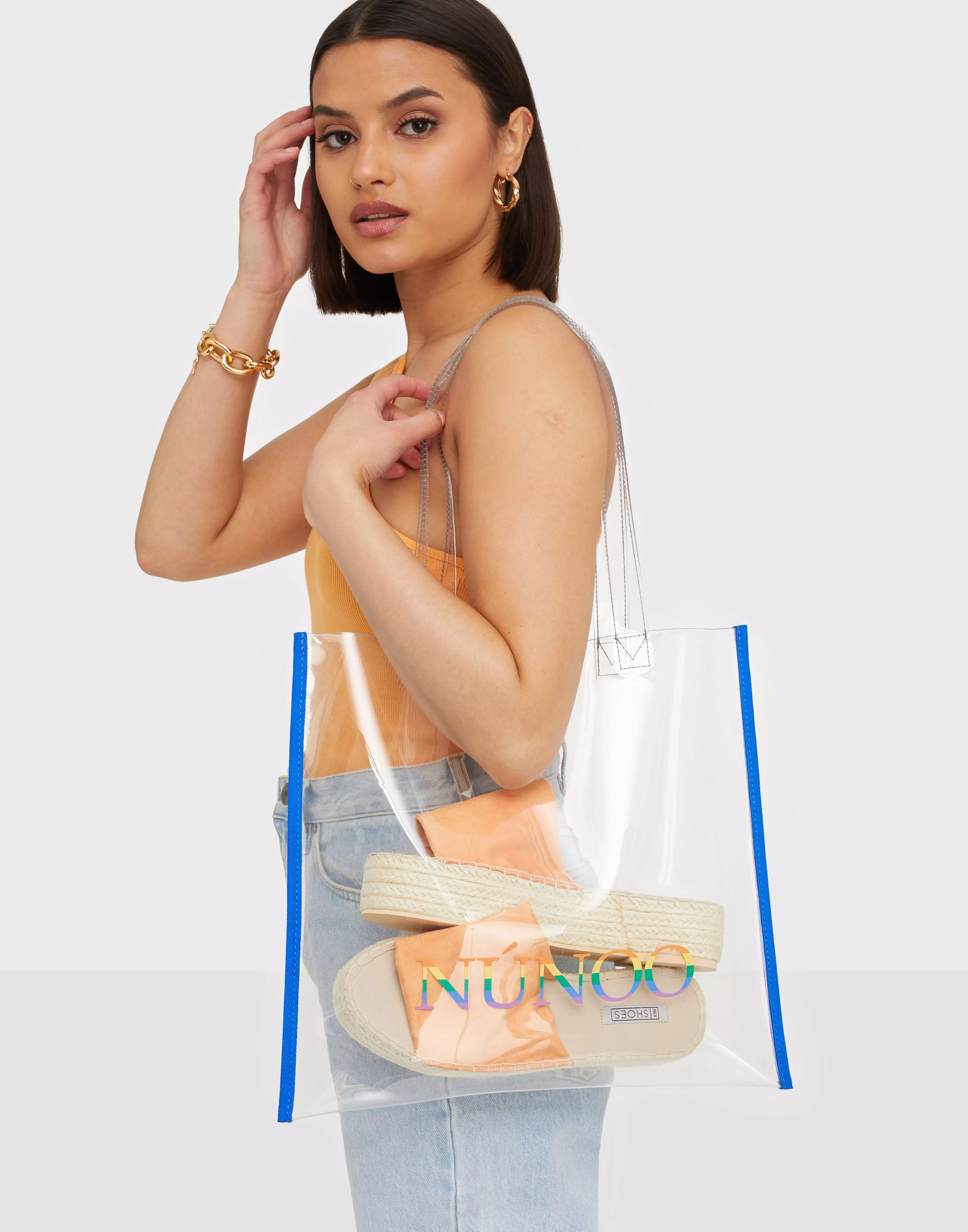 Køb NuNoo Transparent Tote - Multicolor | Nelly.com