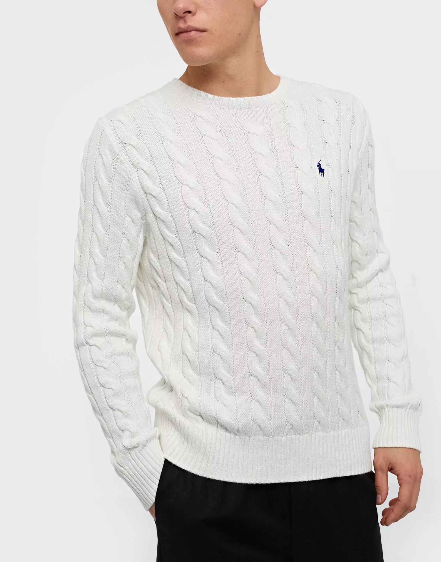 White ralph lauren discount cable knit jumper