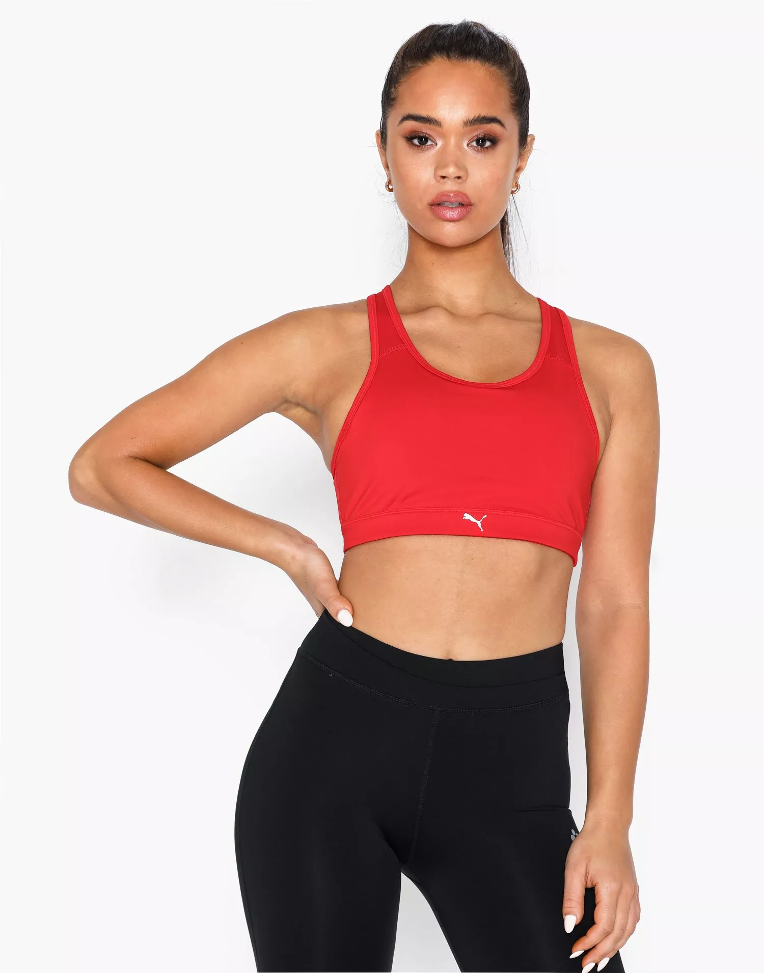 Red puma sports store bra