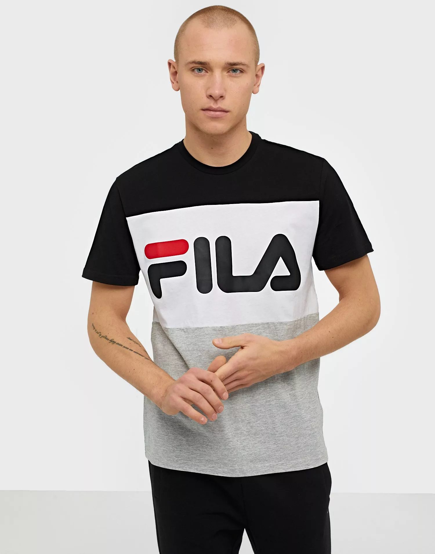 Mens black clearance fila t shirt