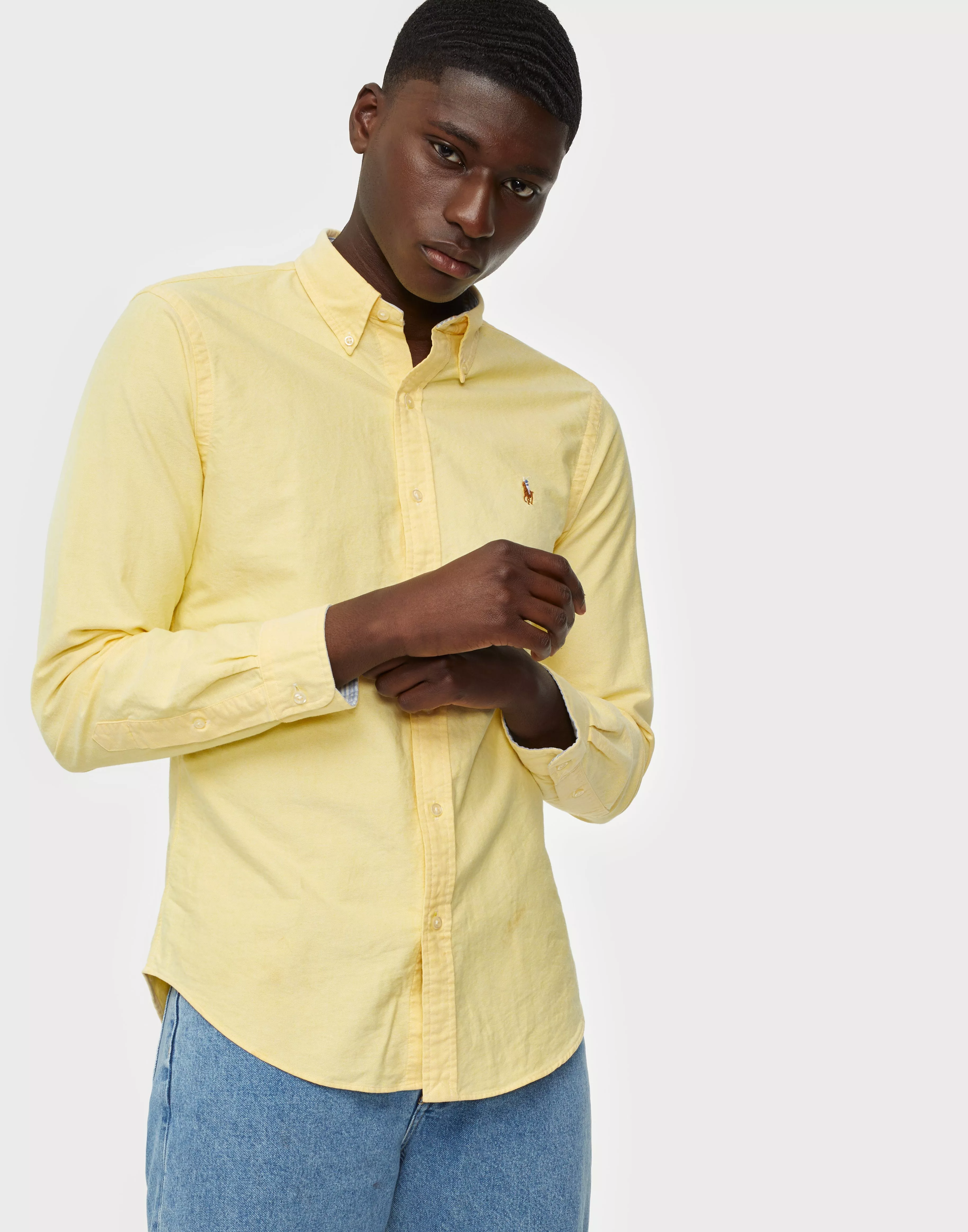 ralph lauren yellow oxford shirt