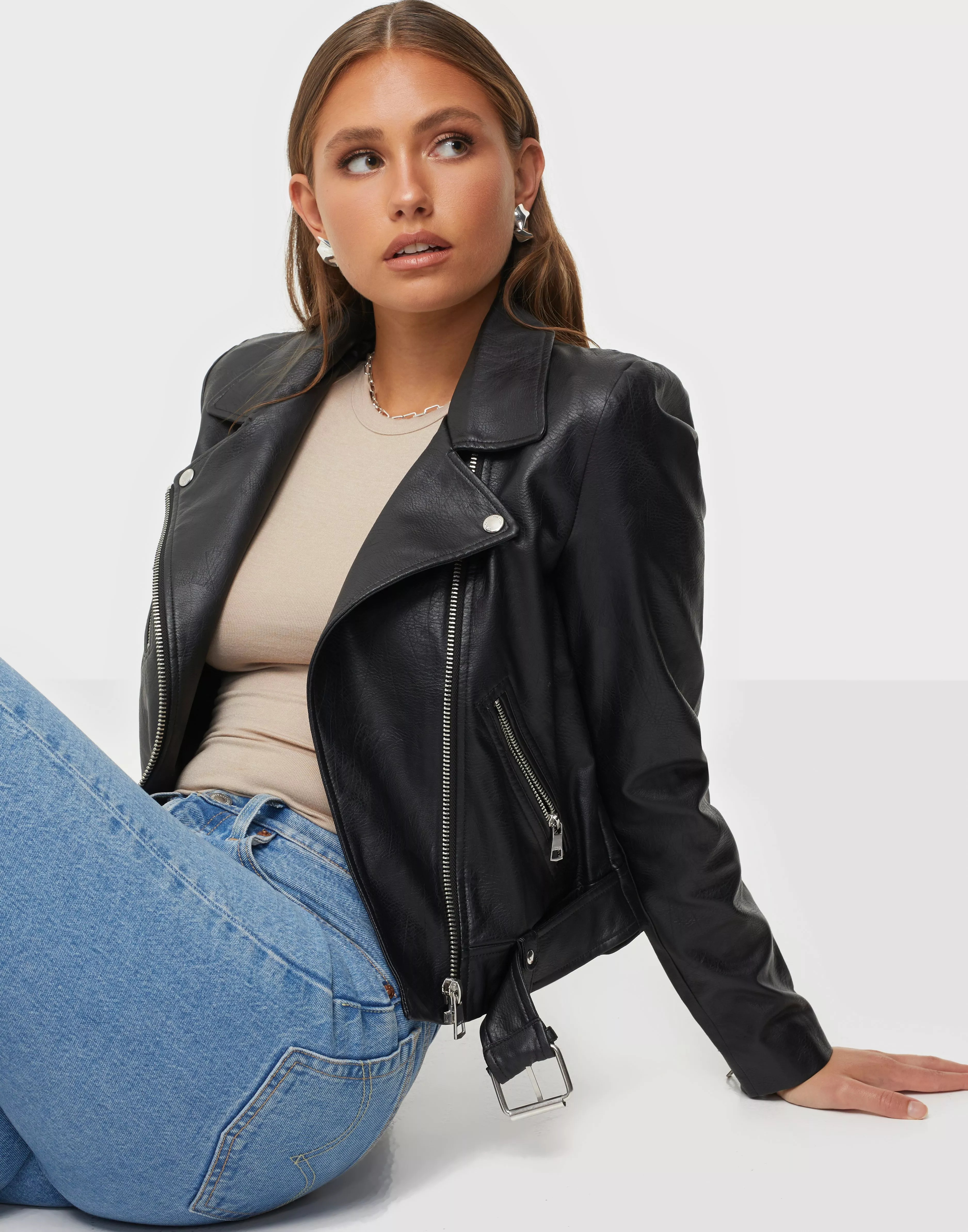 Buy Only ONLVALERIE FAUX LEATHER JACKET CC O - Black