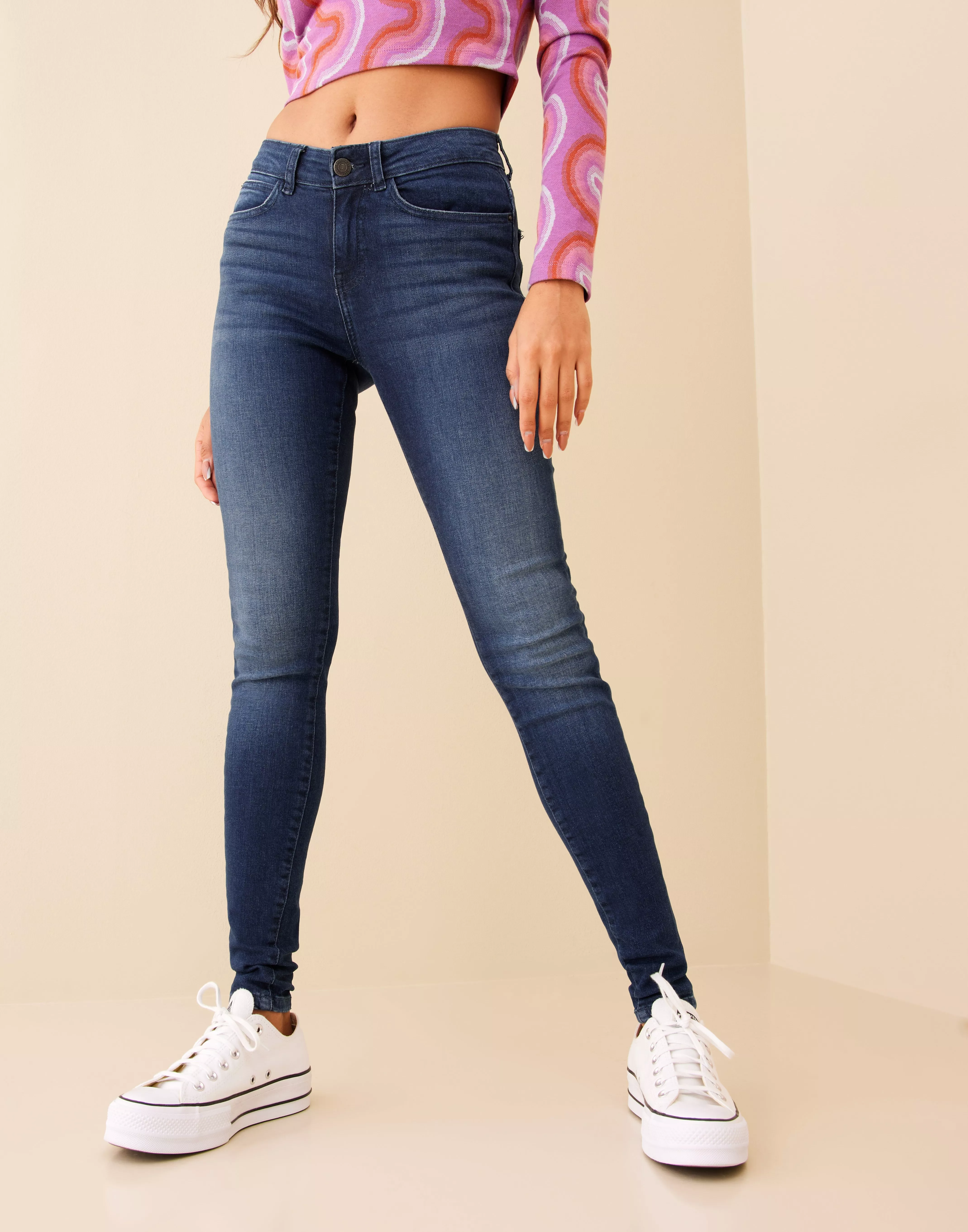 discount 70% Desigual Jeggings & Skinny & Slim WOMEN FASHION Jeans Embroidery Blue 