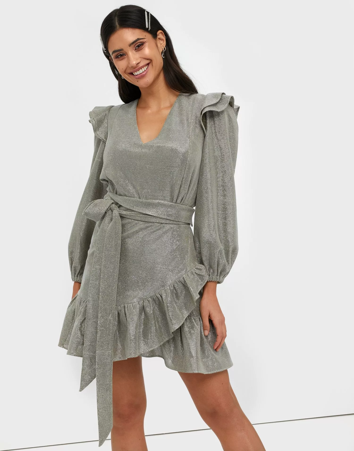 Belted 2025 ruffle dress