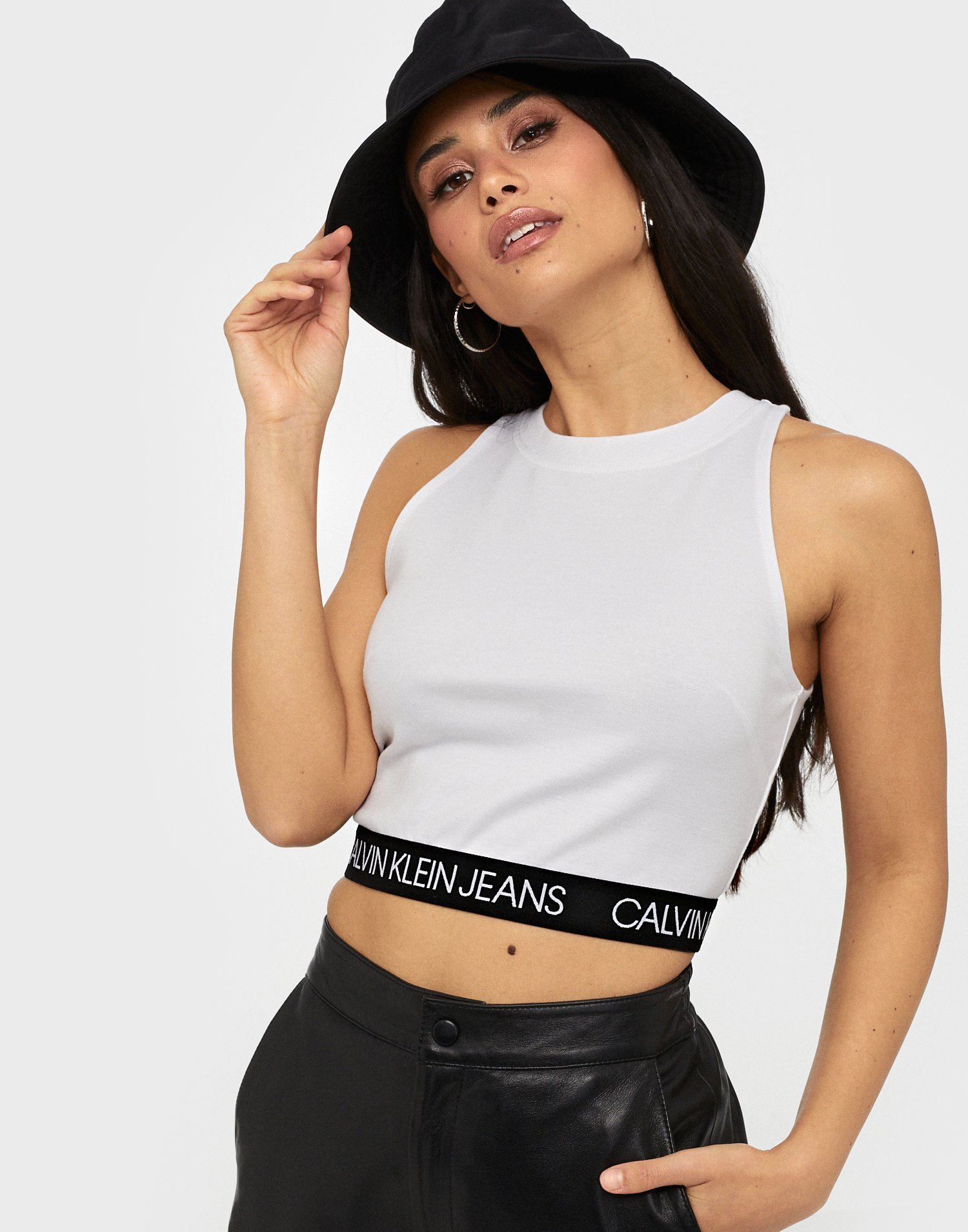 calvin klein high neck tank top