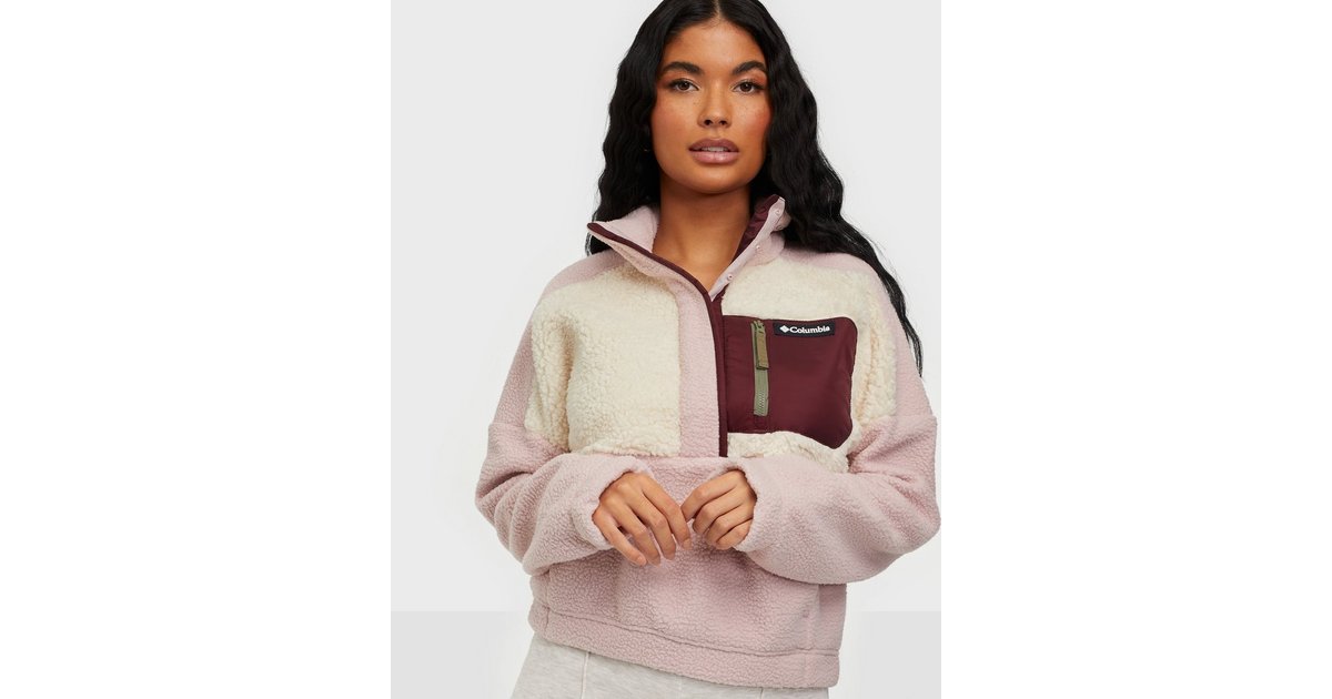 Columbia Womens M Lodge Sherpa Pullover Sweater Fleece Jacket