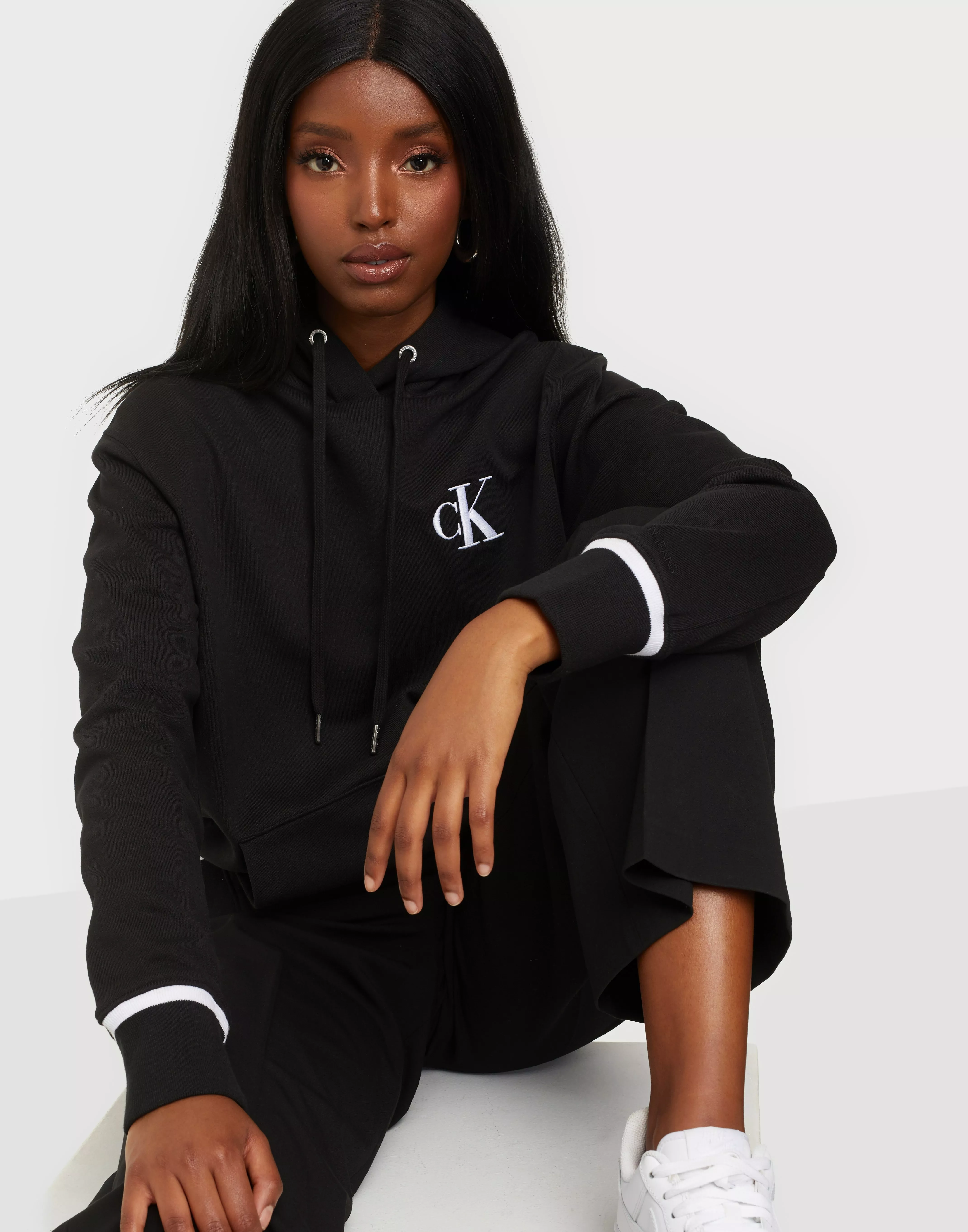 Calvin klein black outlet hoodie womens