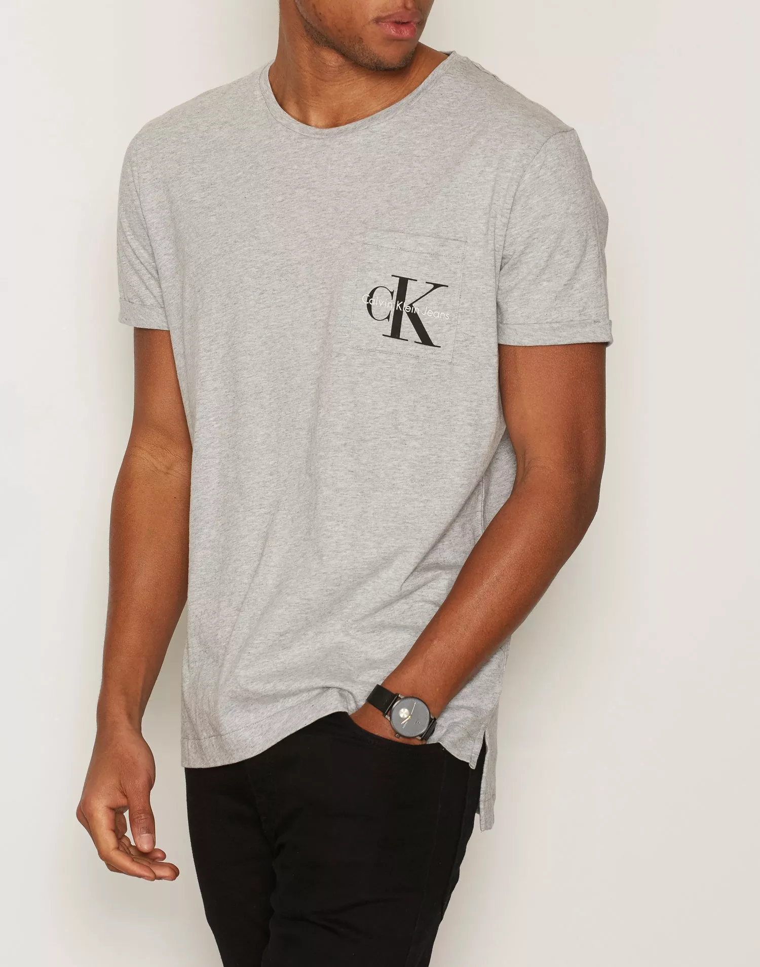 Calvin Klein logo t-shirt in grey