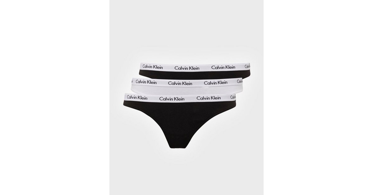 Köp Calvin Klein Underwear 3-pack String - Svart/Vit 