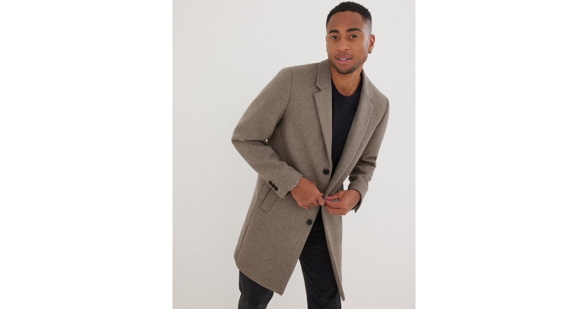 Mens grey wool outlet coat