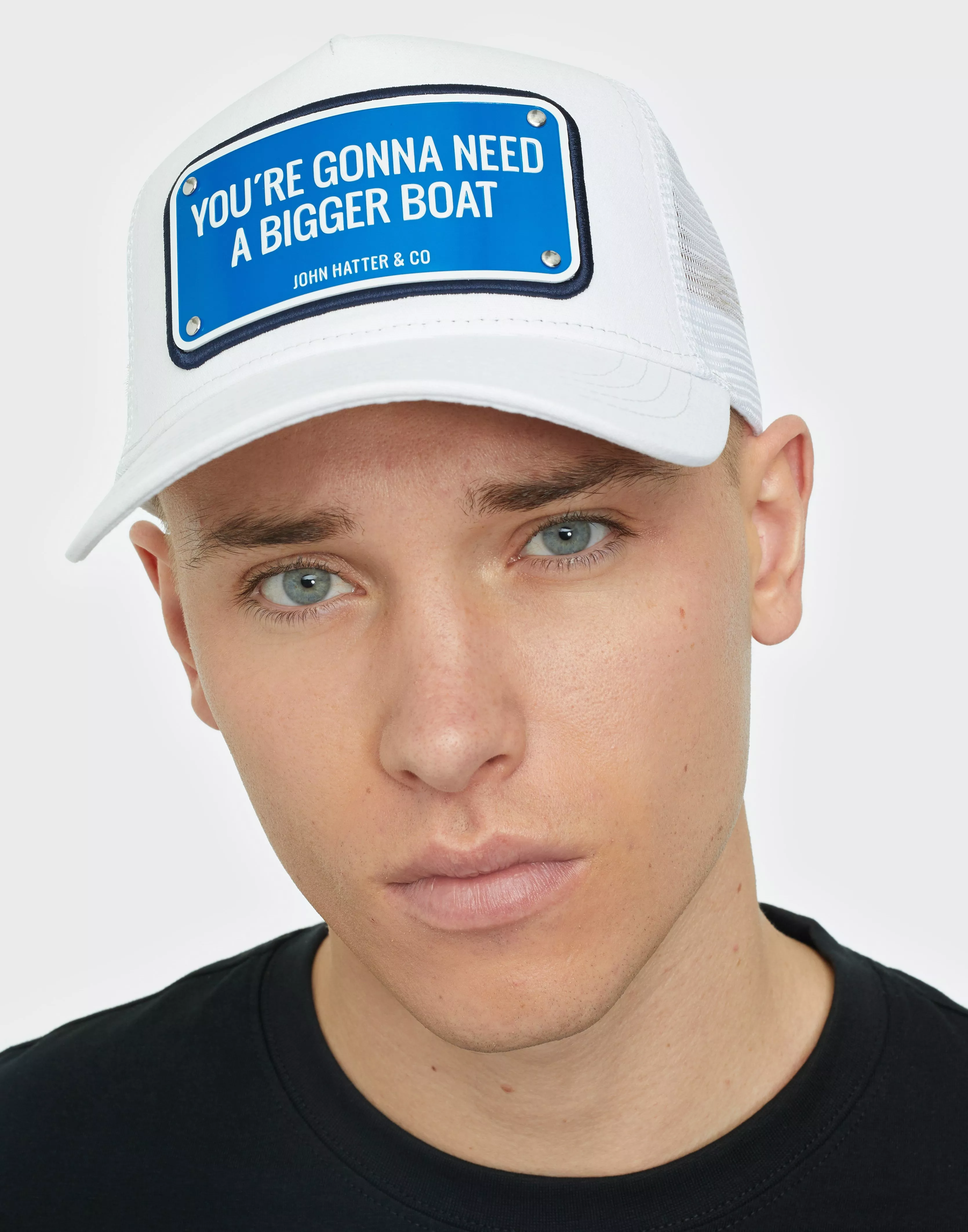 You're Gonna Need A Bigger Boat White Cap - Trucker Hat - John Hatter