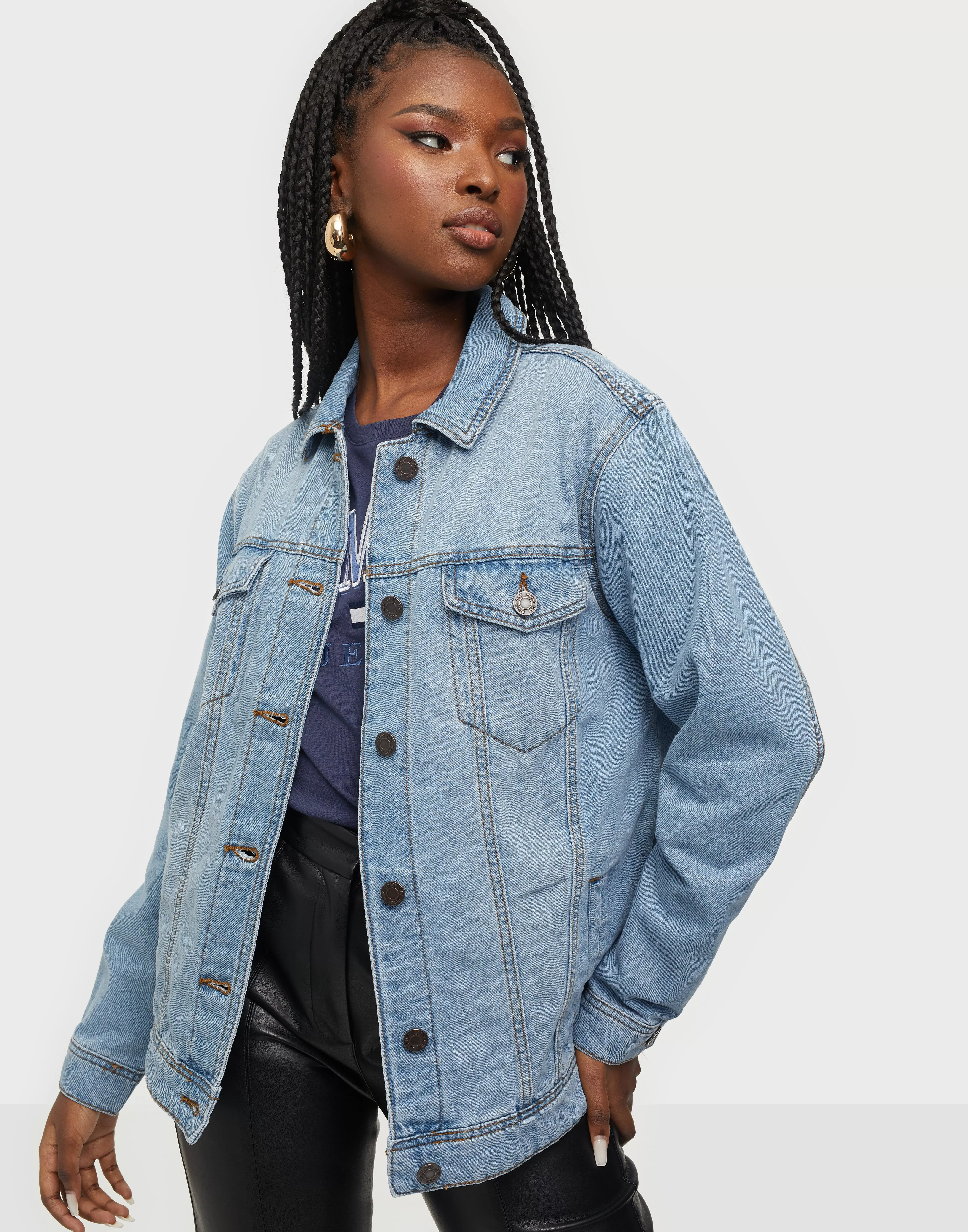 Noisy may 2025 oversized denim jacket