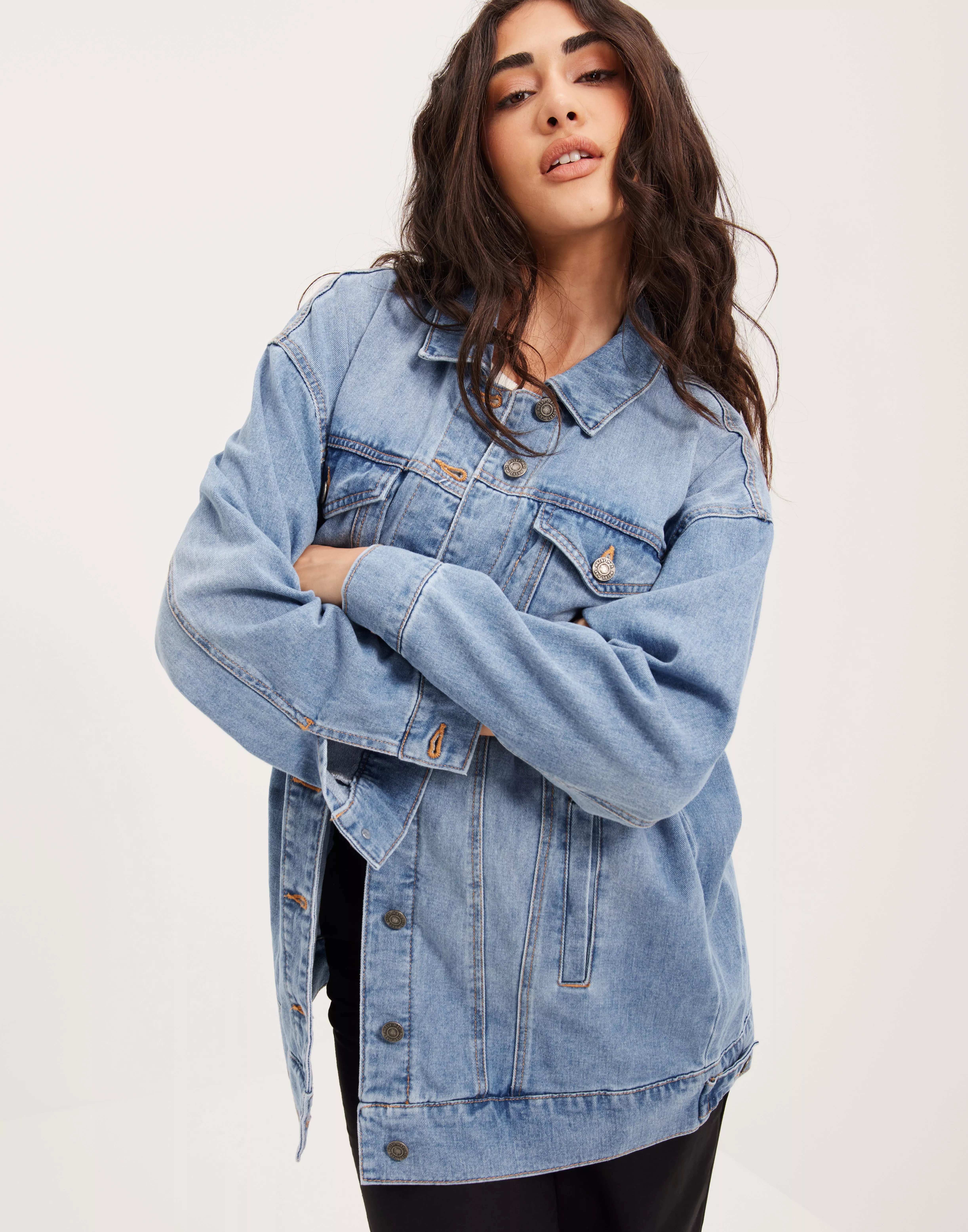 Noisy may oversized outlet denim jacket