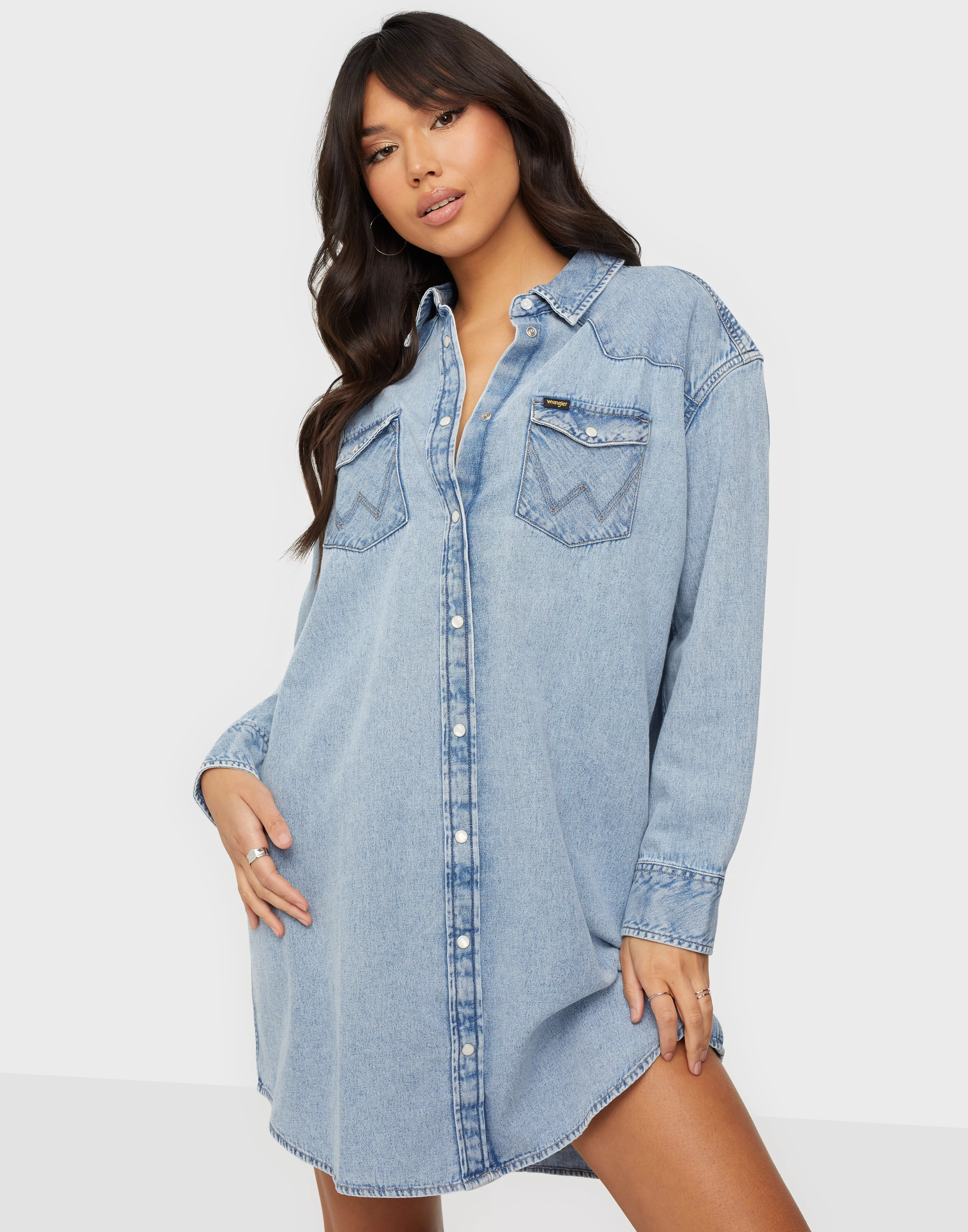 Wrangler denim store shirt dress