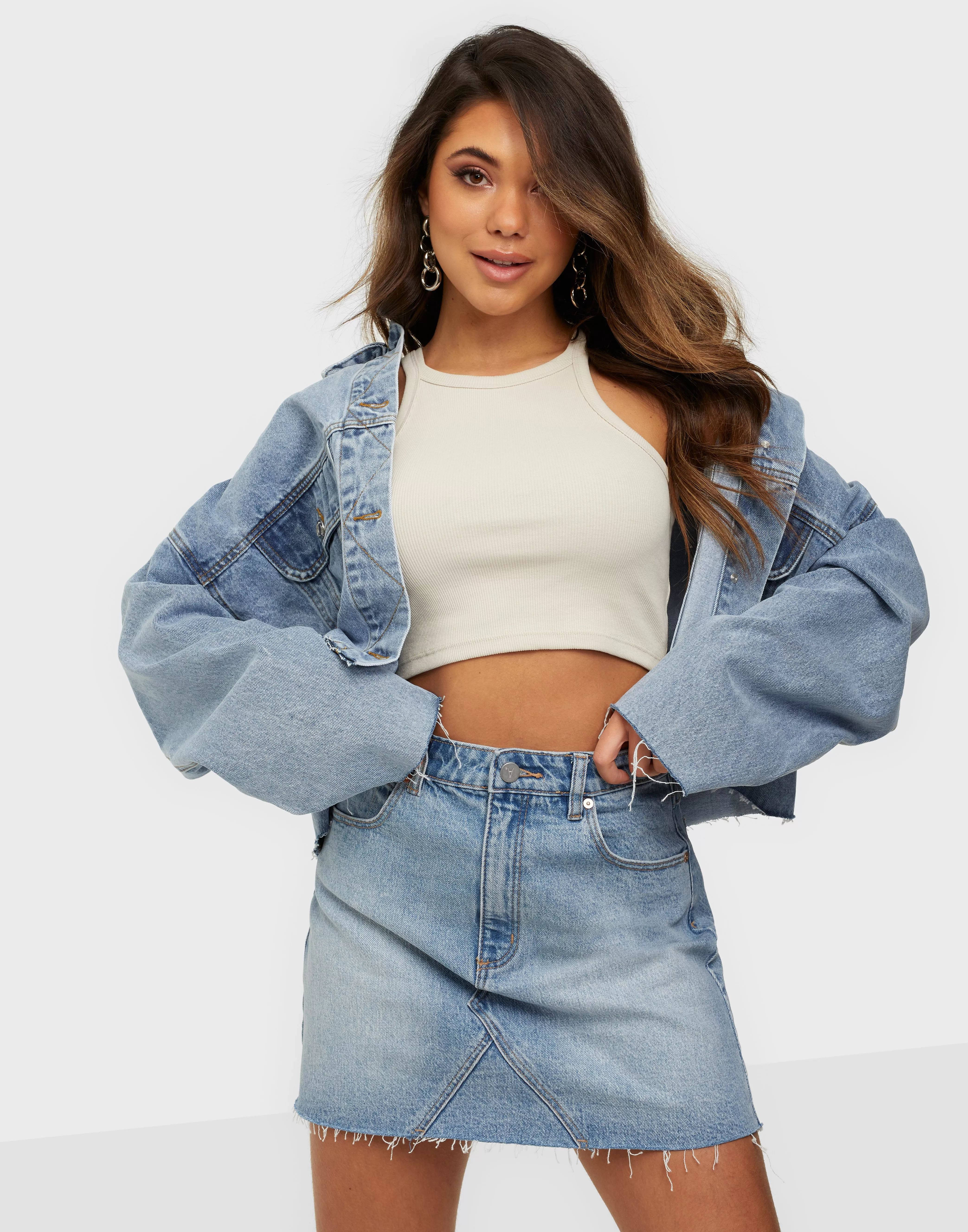 Abrand a outlet line denim skirt