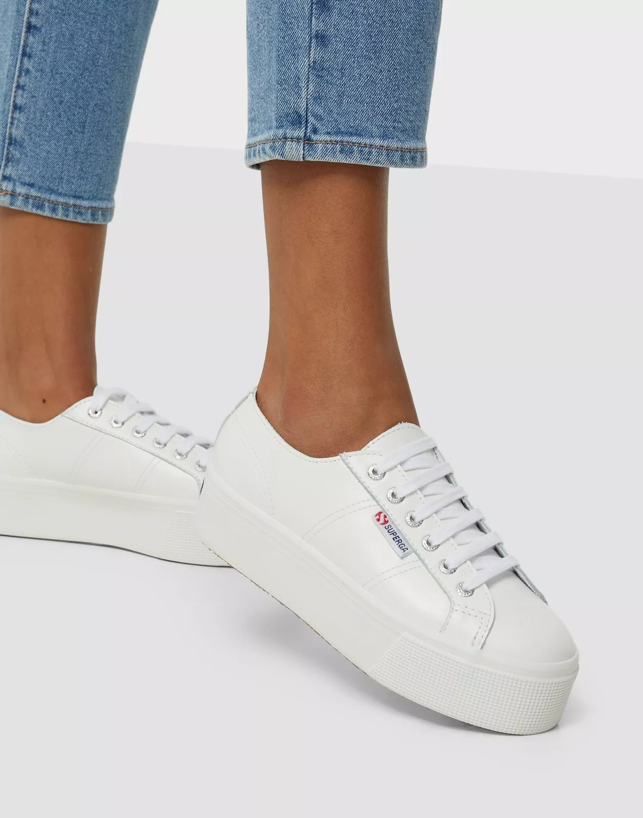 Superga nappa leather white sale