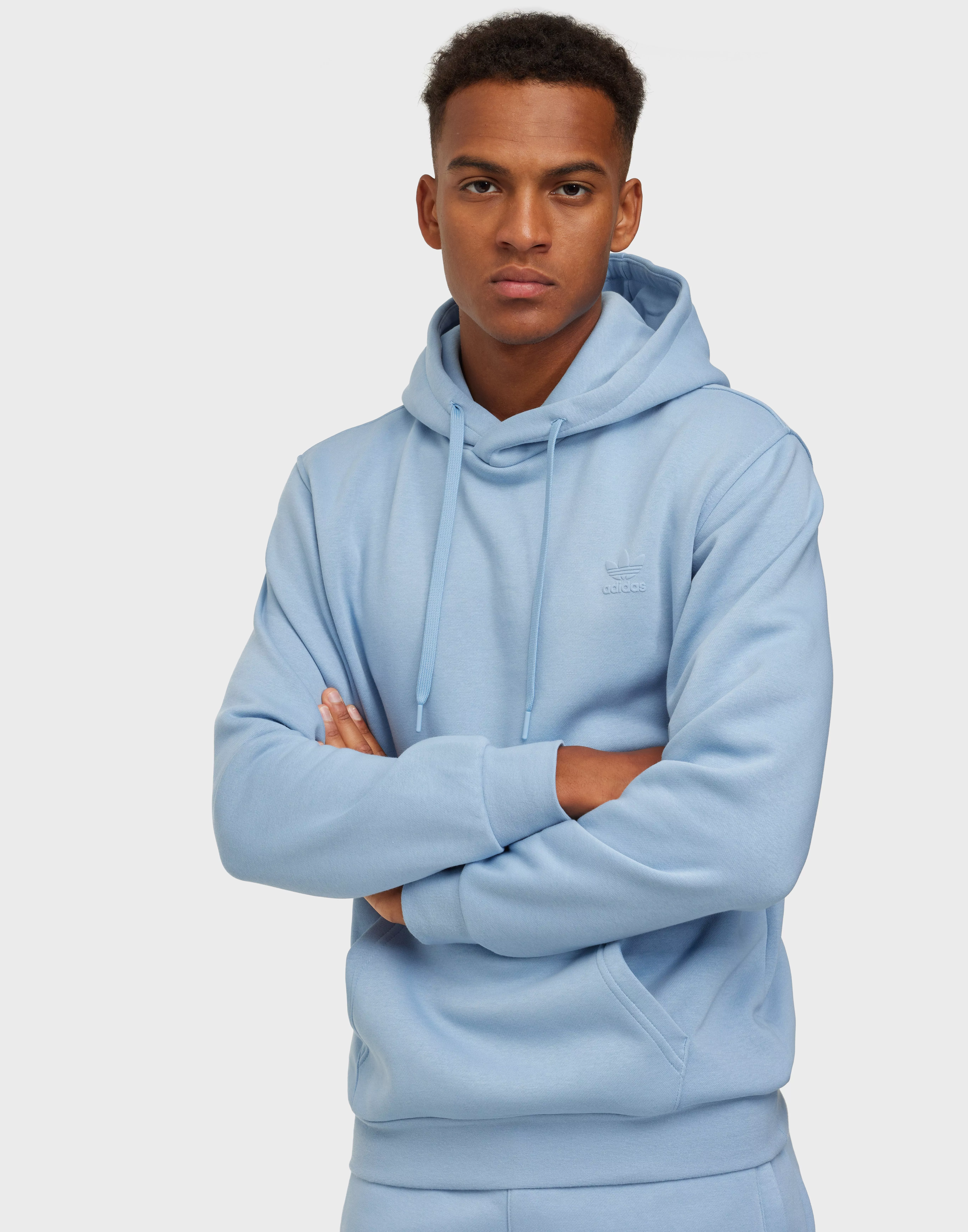 Adidas originals essential discount overhead hoodie blu