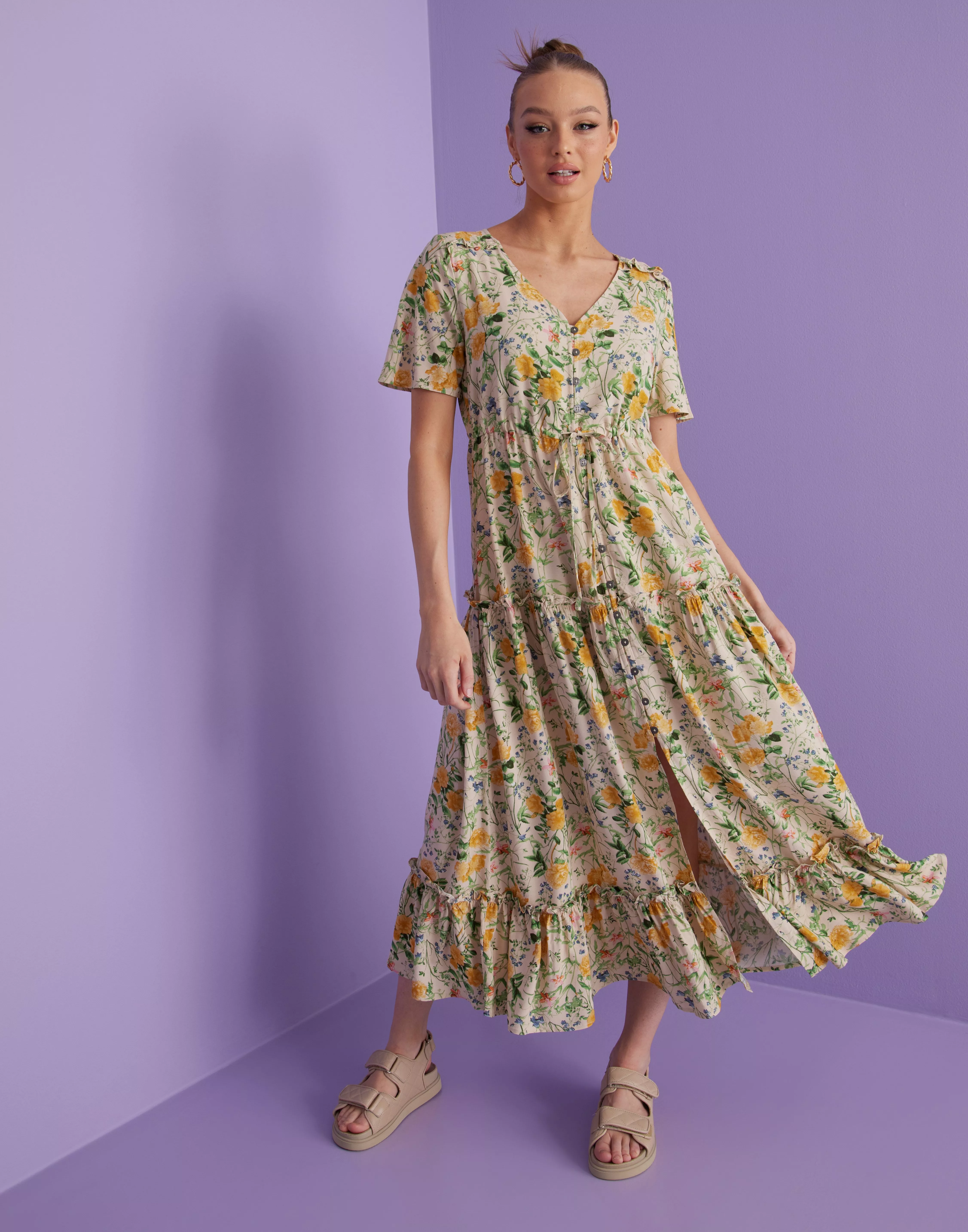 Faithfull la best sale falaise midi dress