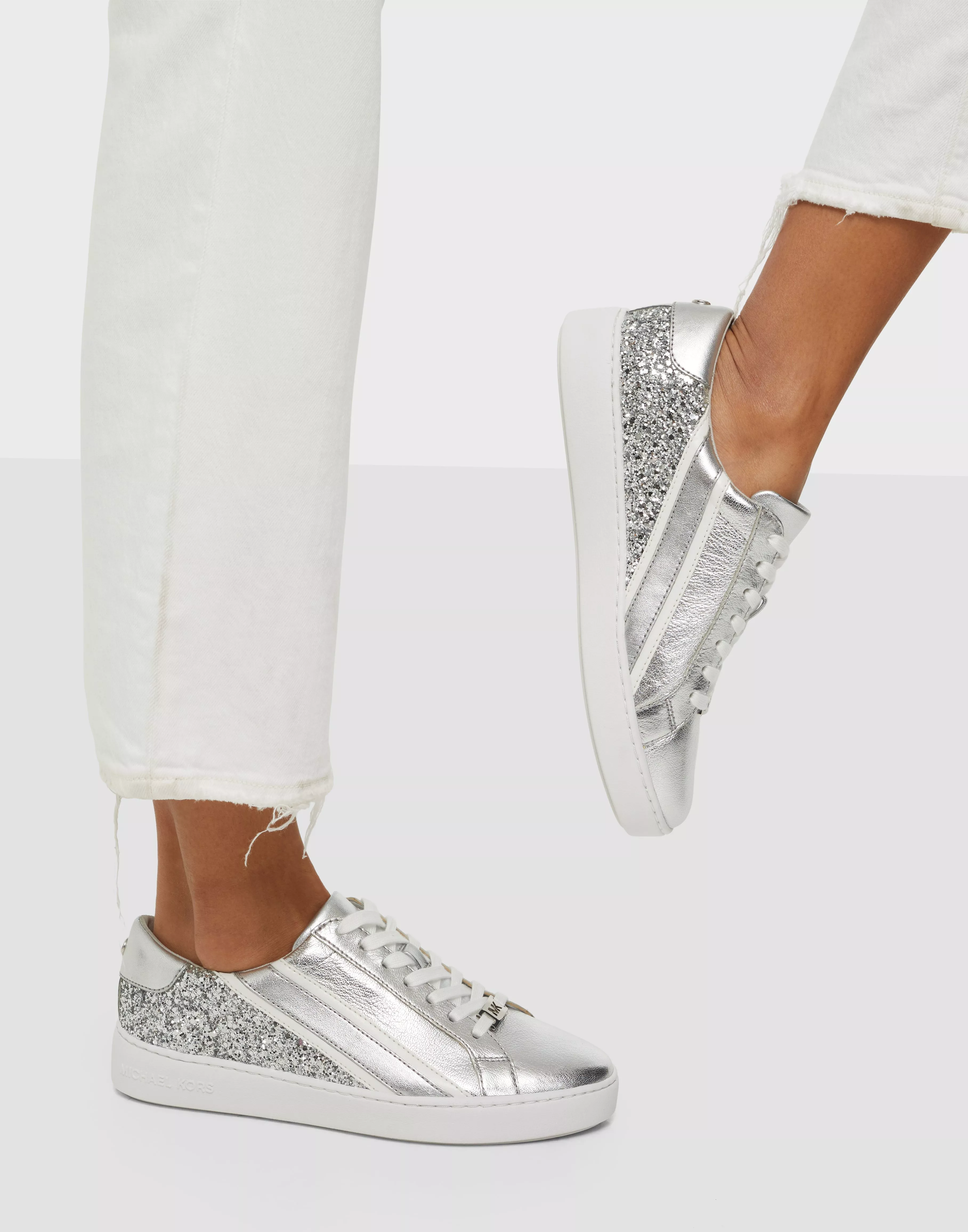 Silver michael kors sneakers new arrivals