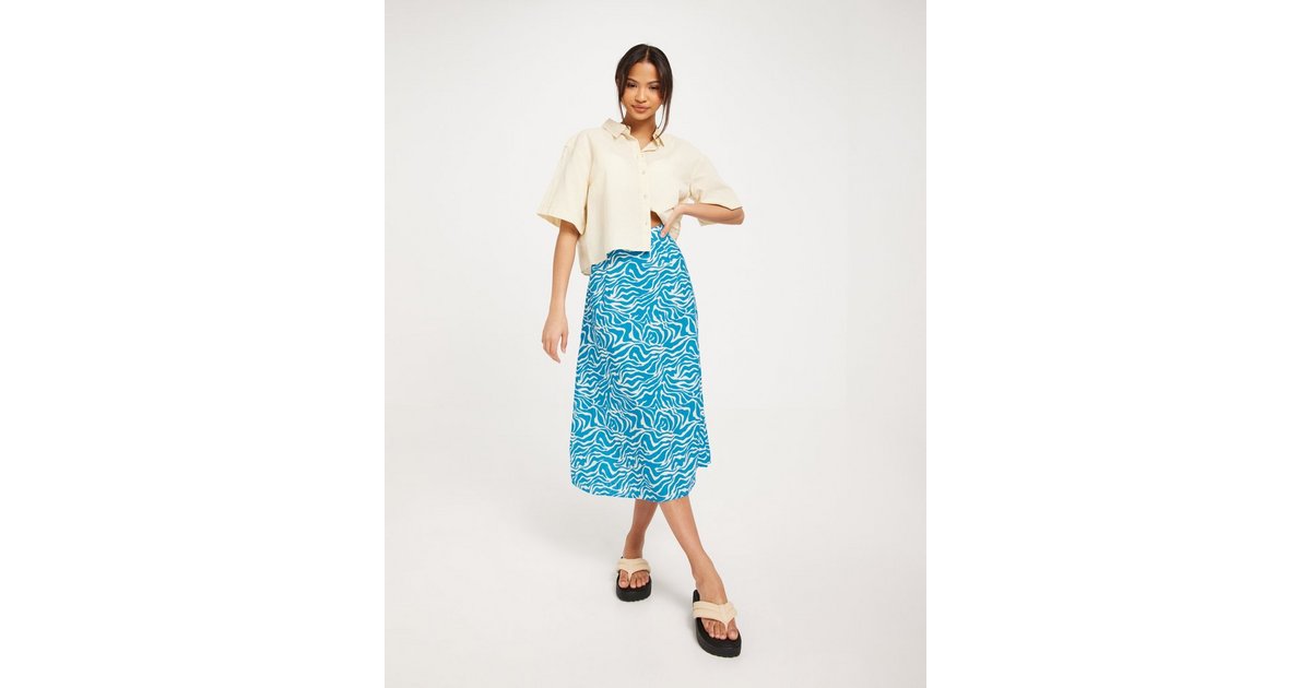 Buy Object Collectors Item Objleonora Hw Midi Skirt Noos Swedish Blue 