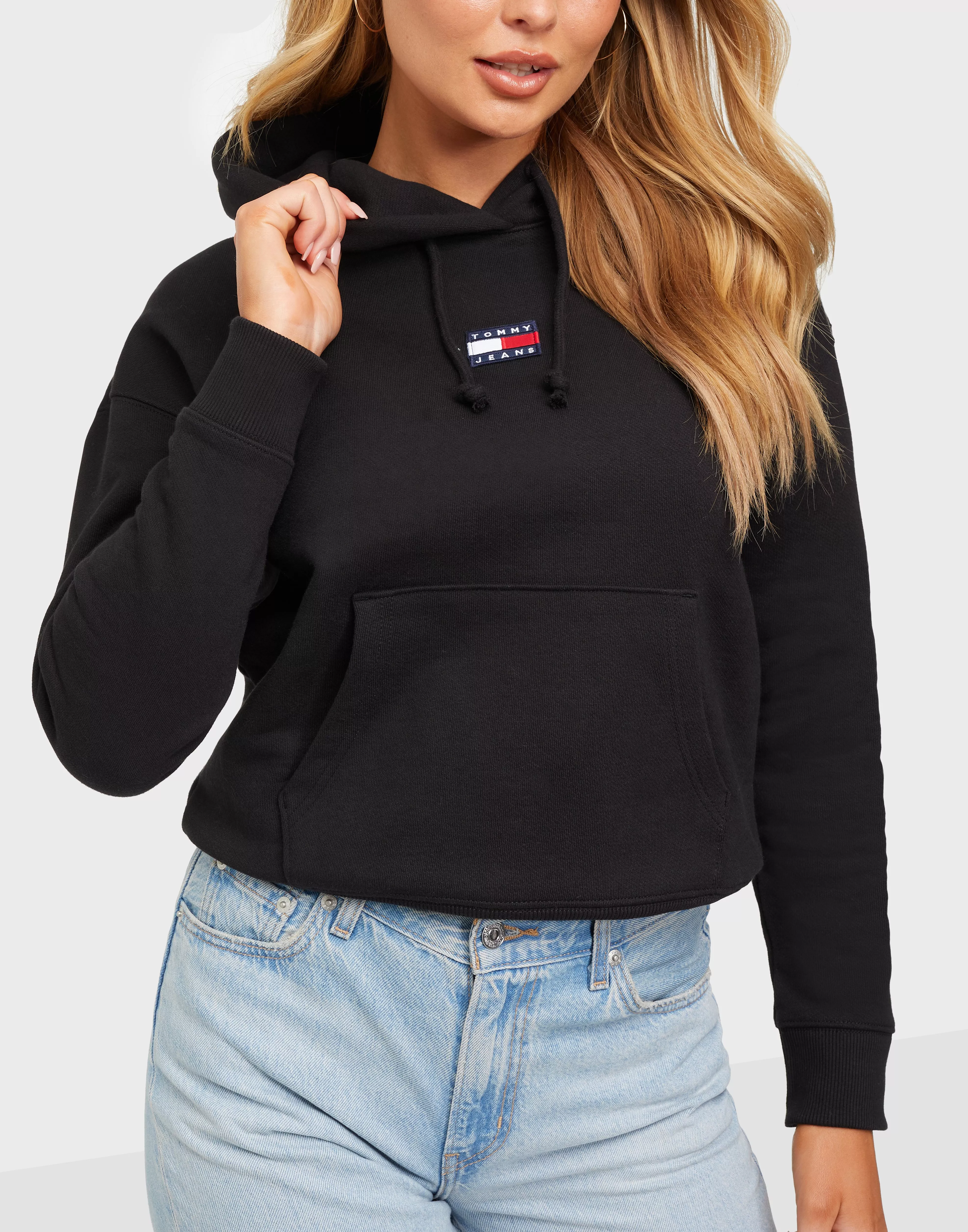 tommy center badge hoodie