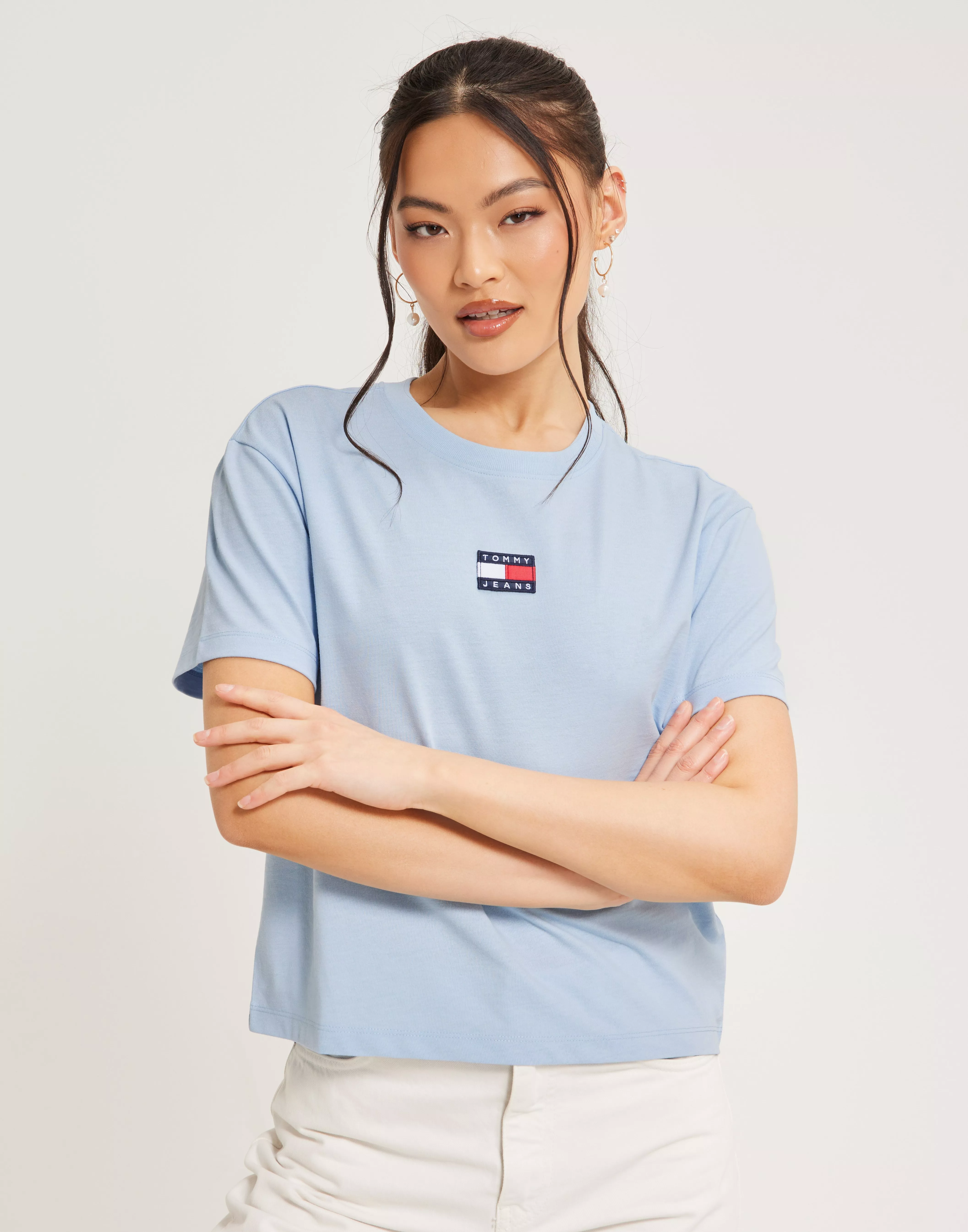Buy Tommy Jeans TJW Tommy Center Badge Tee - Blue