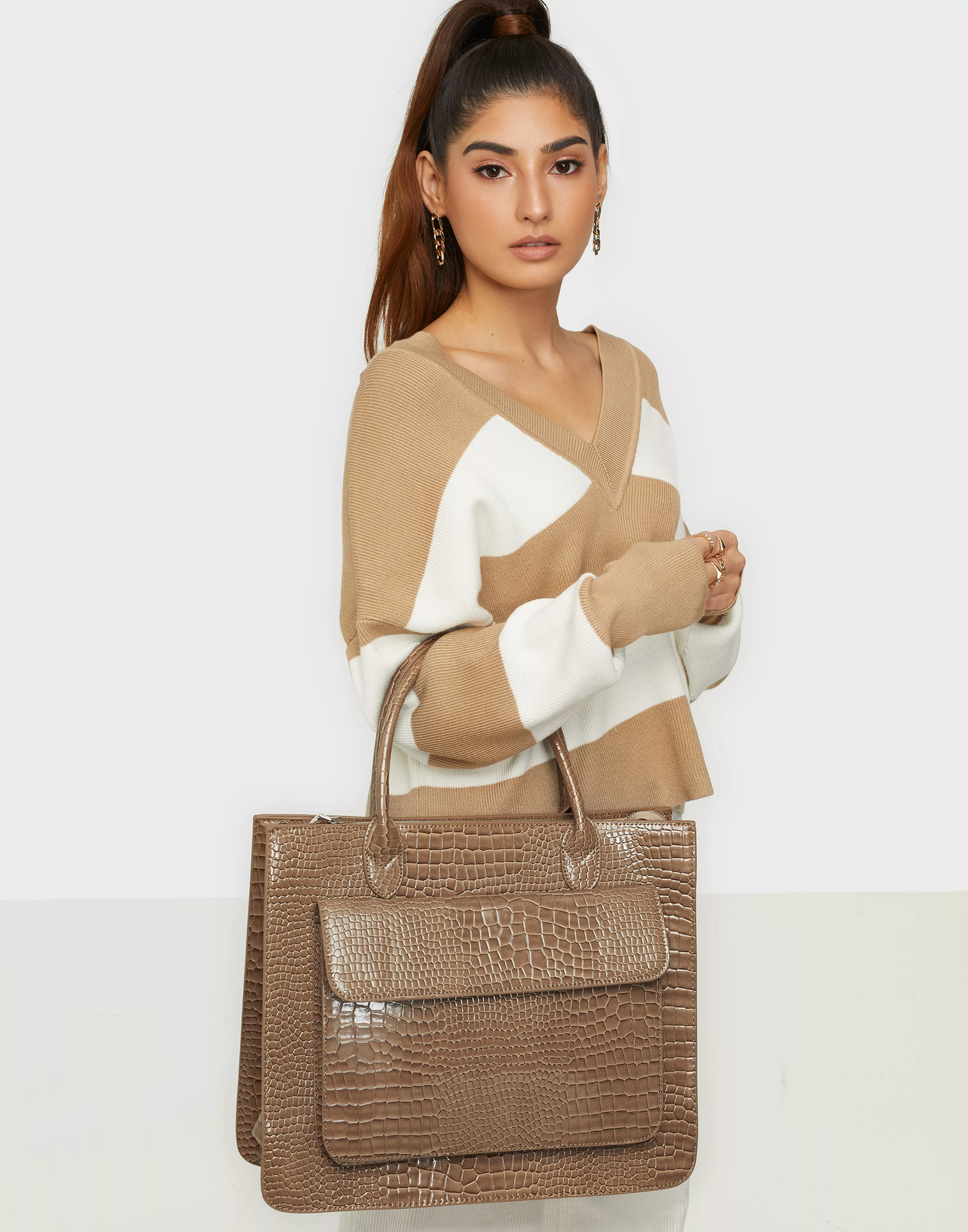 Buy HVISK CAYMAN TOTE Brown Nelly